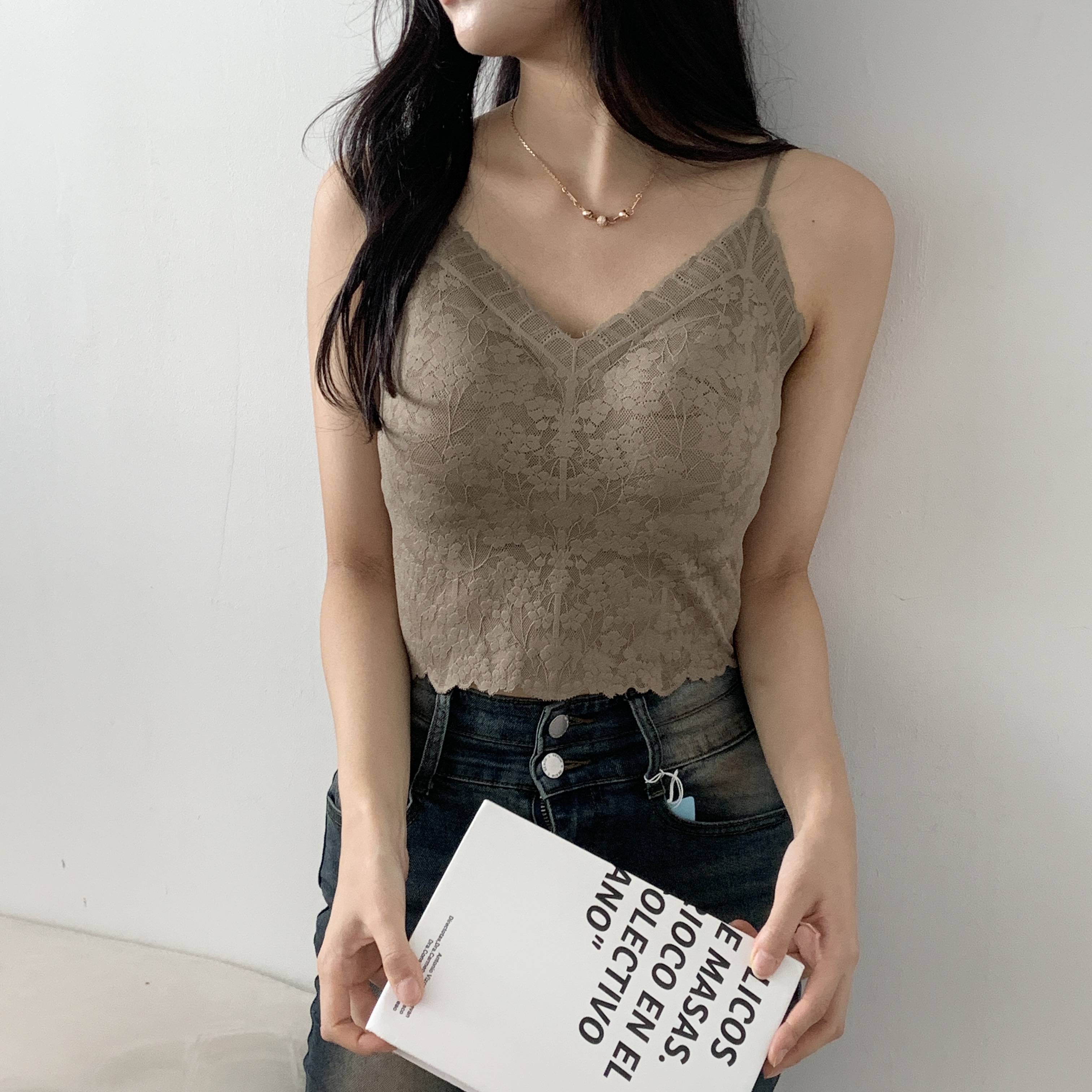 カップレースシームレスキャミソール | 詳細画像5