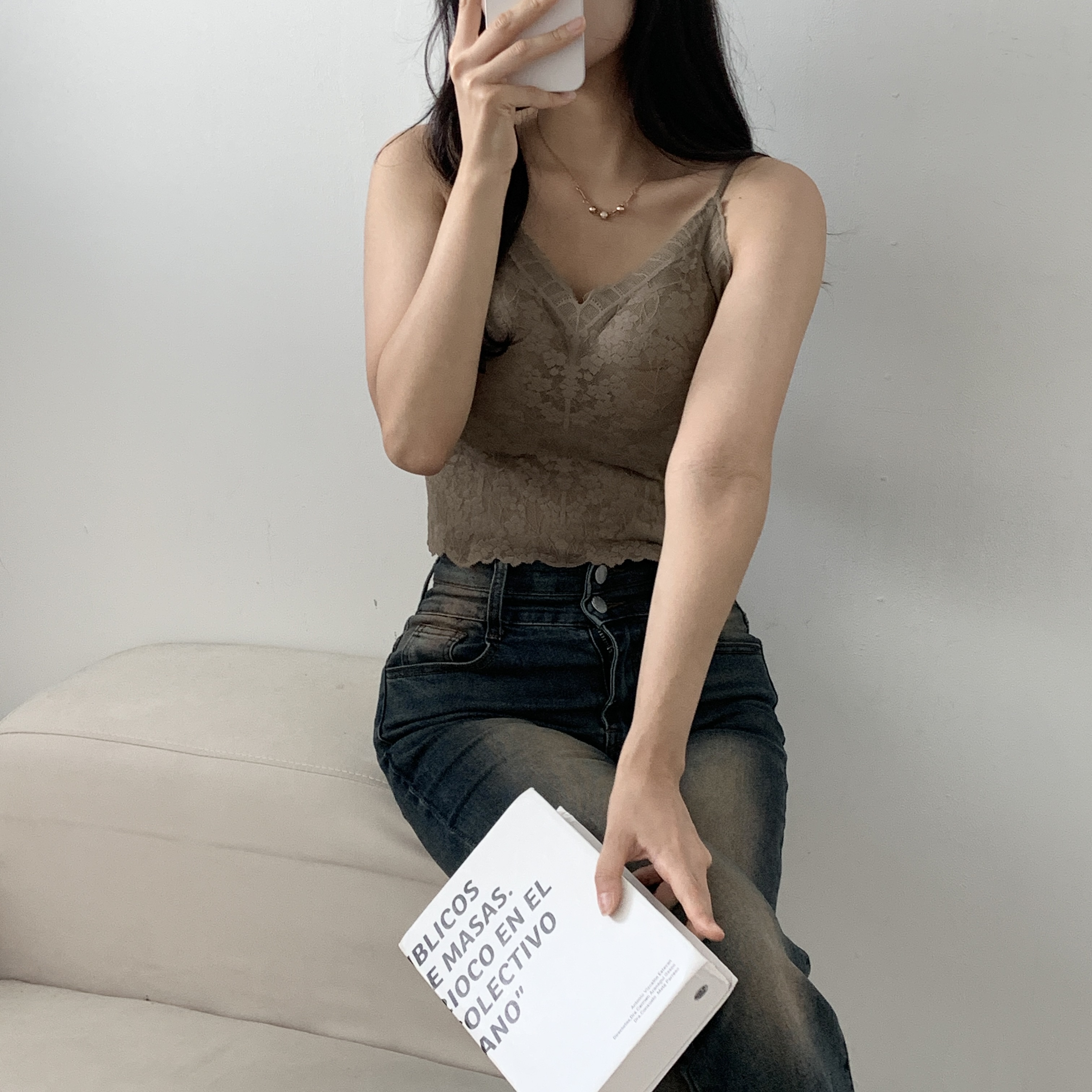 カップレースシームレスキャミソール | 詳細画像8