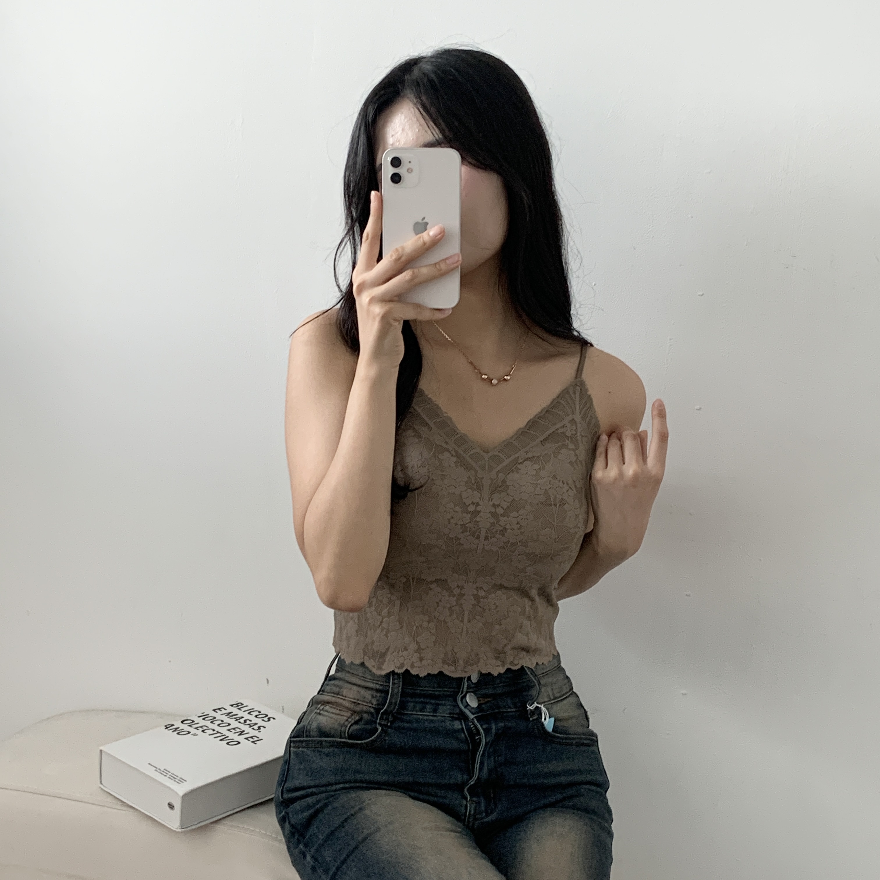 カップレースシームレスキャミソール | 詳細画像9