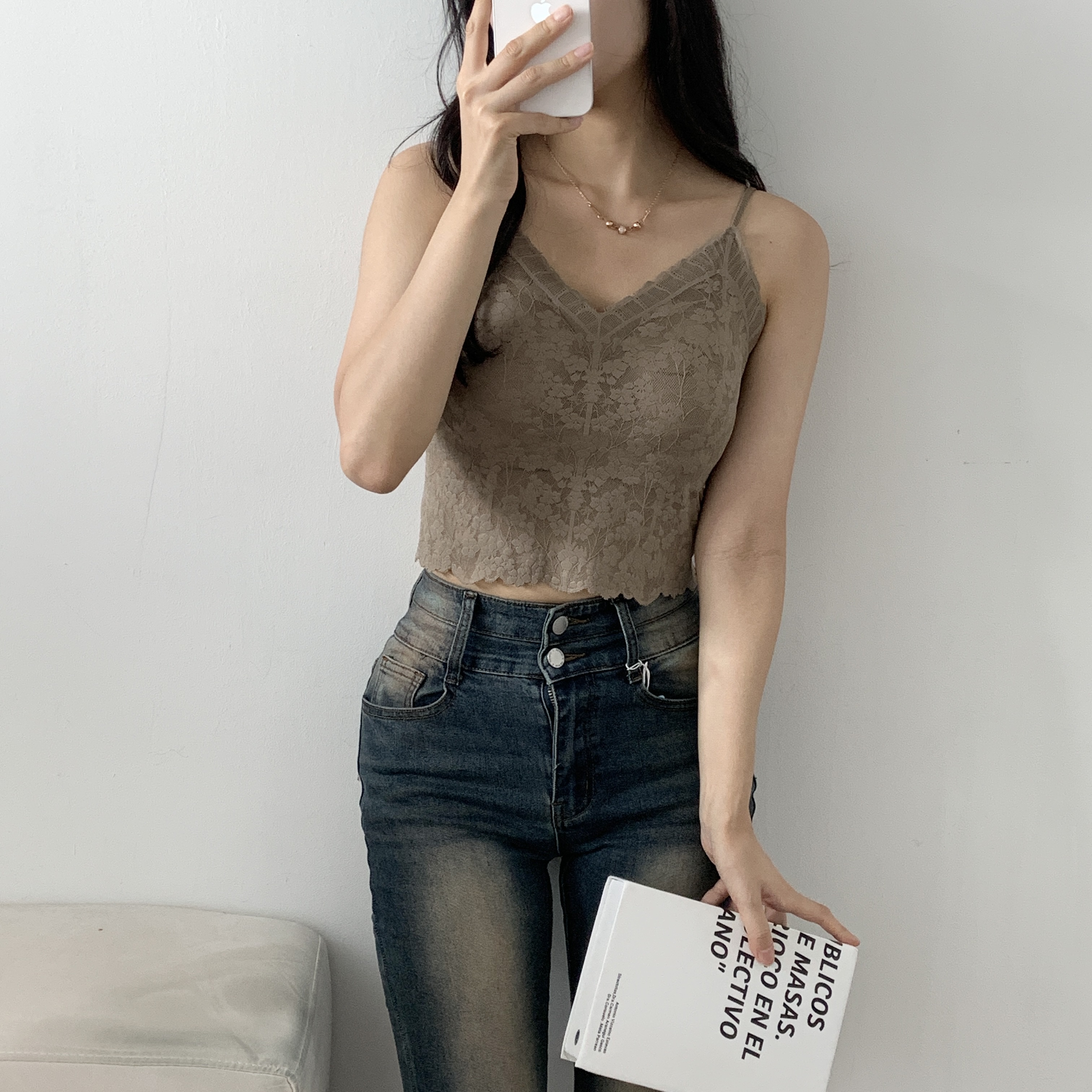 カップレースシームレスキャミソール | 詳細画像14