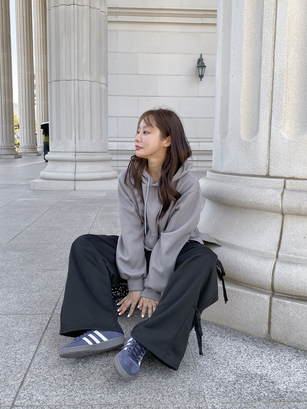 チャコールグレー♡スリットサイドパーカー improves（インプローブス） パーカー ユニセックス SIDEWAY STANCE