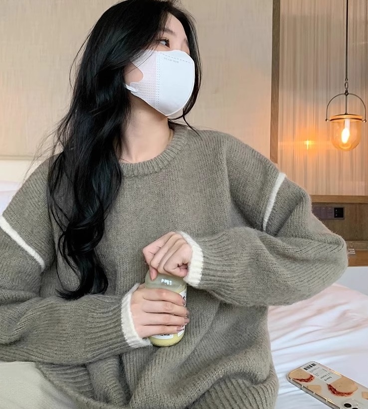パイピング配色ソフトルーズニット | 詳細画像2
