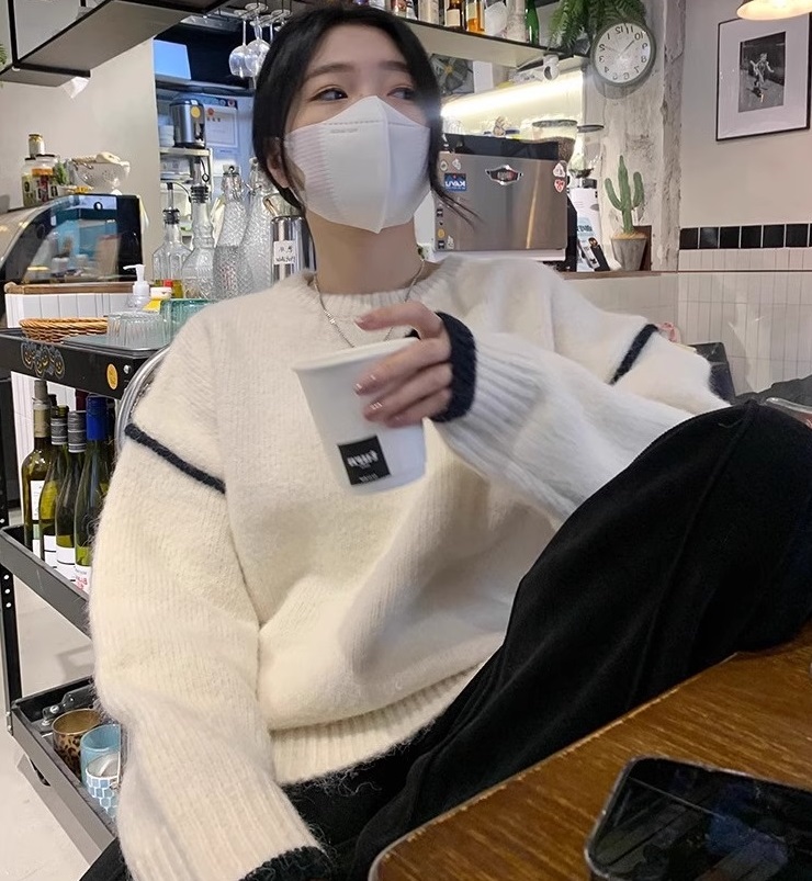 パイピング配色ソフトルーズニット | 詳細画像6