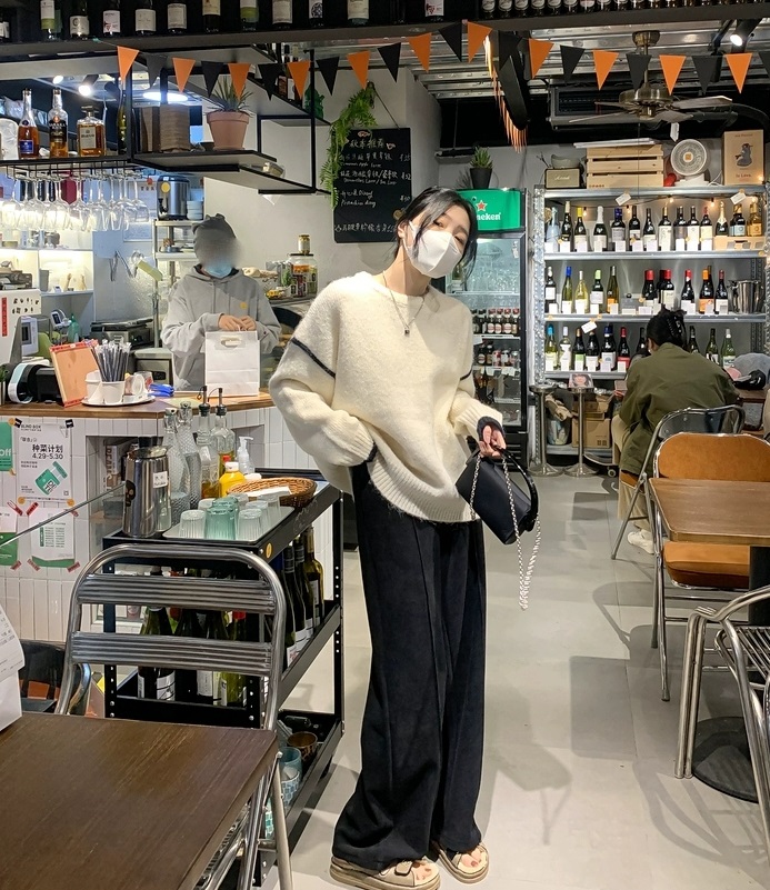 パイピング配色ソフトルーズニット | 詳細画像8