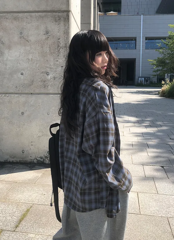 オーバーサイズワンポケットチェックシャツ | anyonemore | 詳細画像1