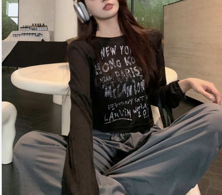 NEW YORKレタリングクロップドTシャツ | 詳細画像15