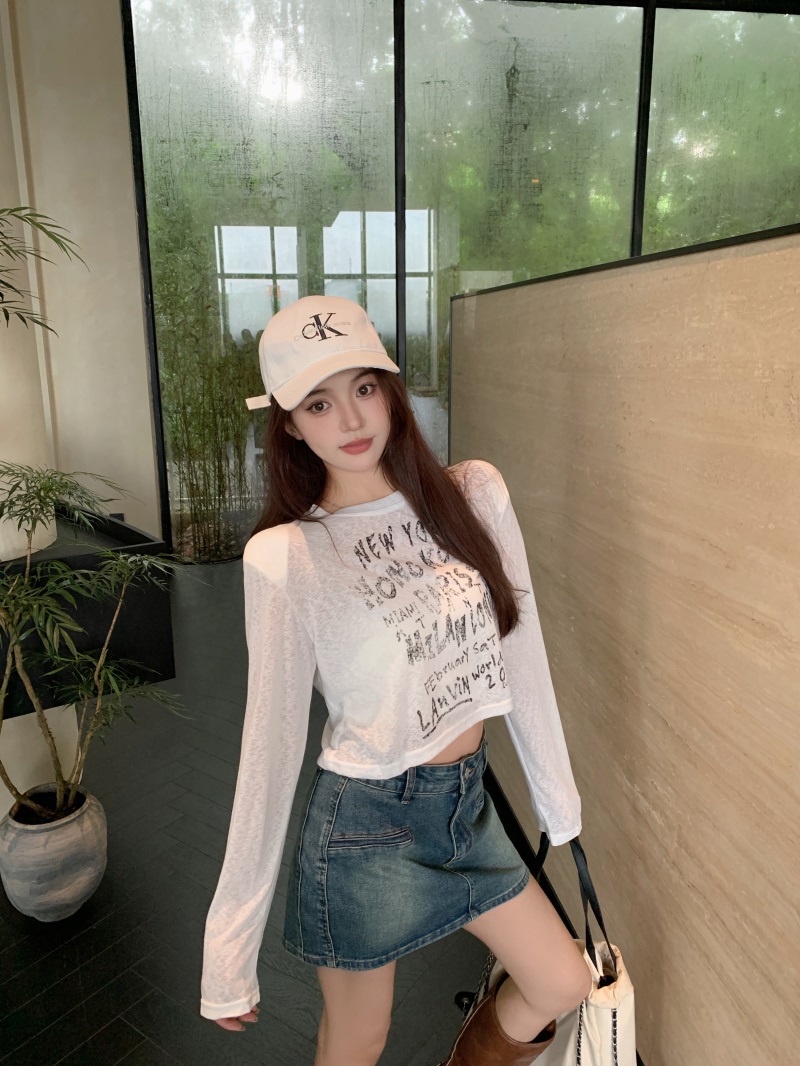 NEW YORKレタリングクロップドTシャツ | 詳細画像6