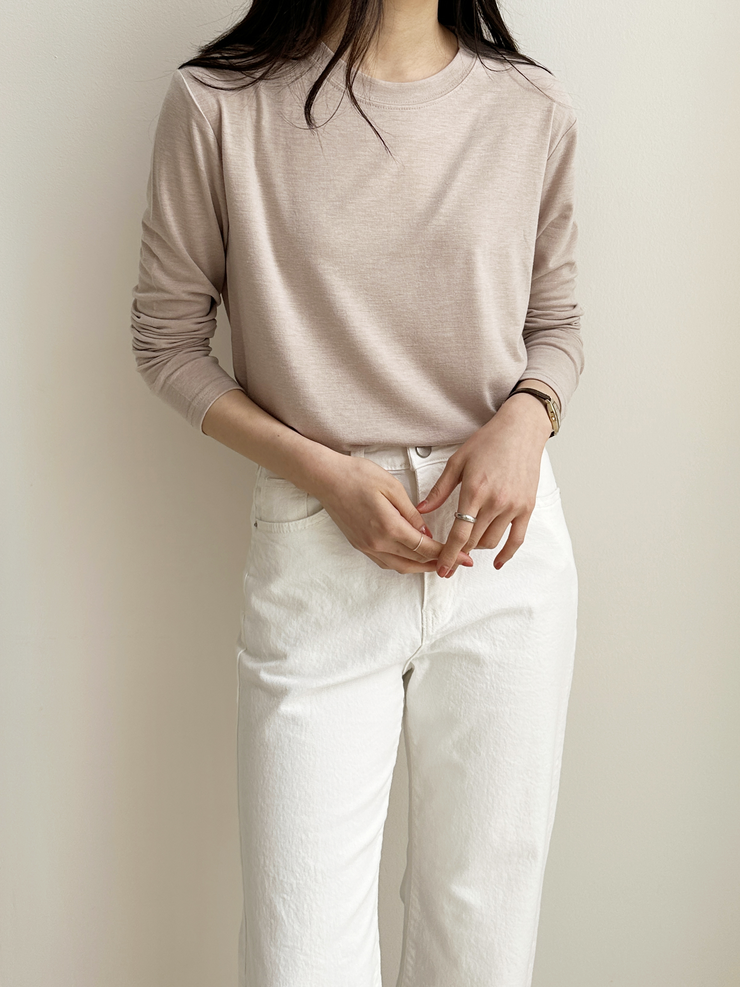 ラウンドネック長袖Tシャツ | 詳細画像5