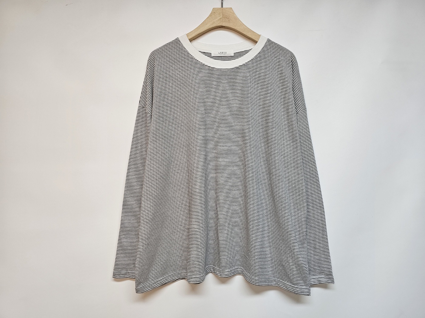 配色ラウンドネックボーダールーズTシャツ | 詳細画像12