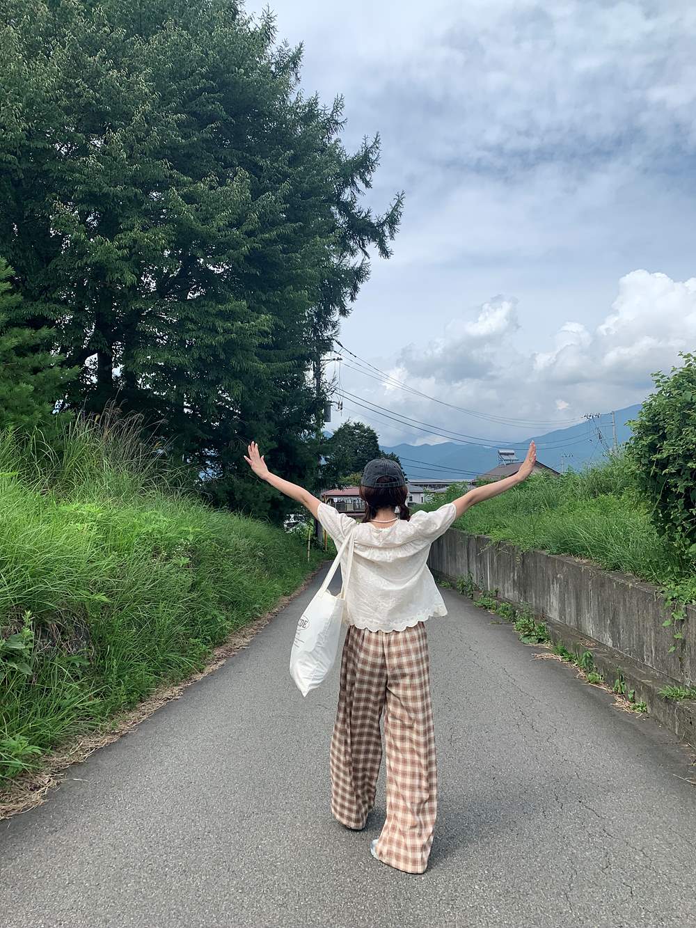 ドロストウエスト配色チェックワイドパンツ | 詳細画像14