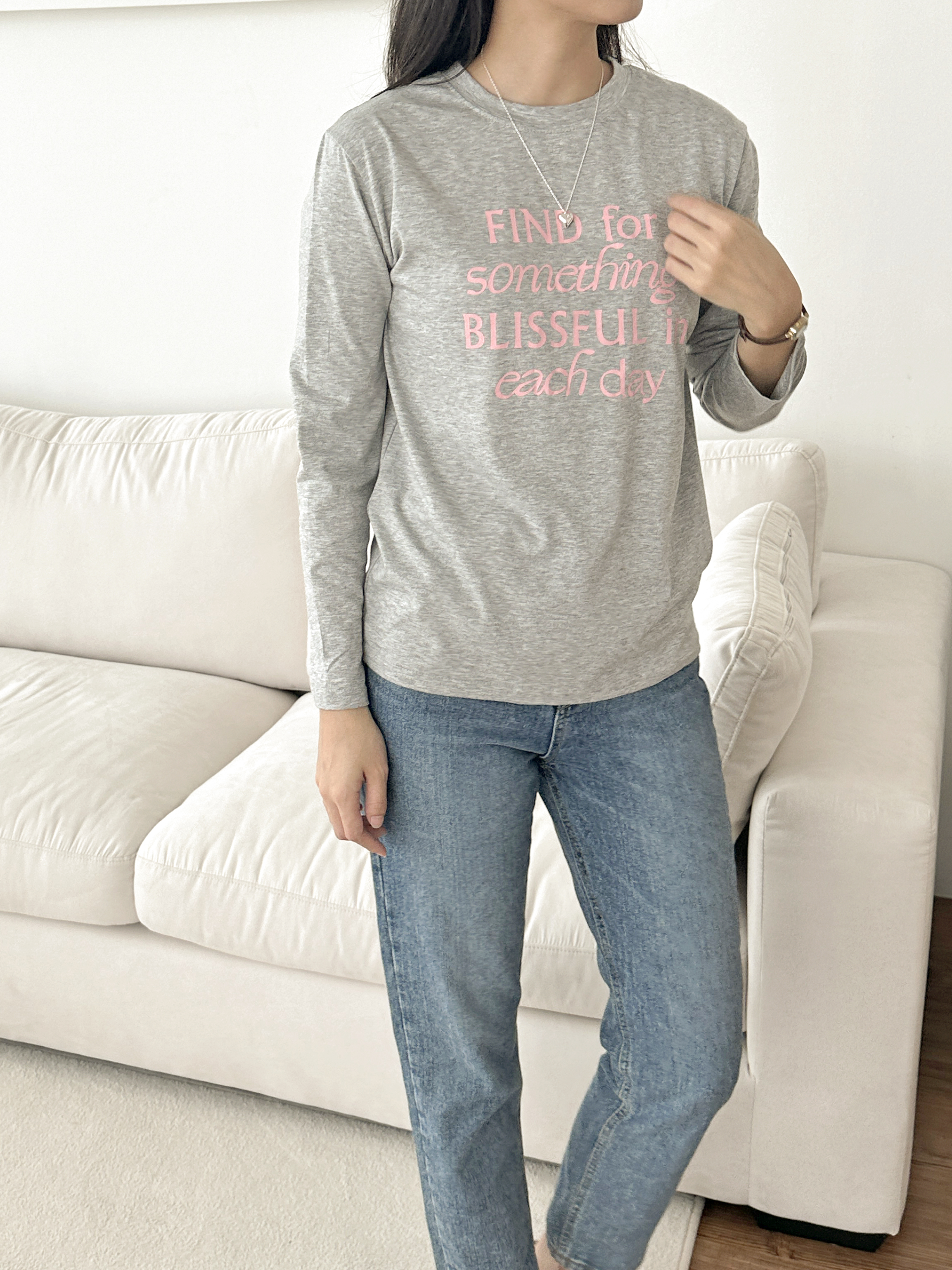 FINDレタリングラウンドネックTシャツ | 詳細画像8