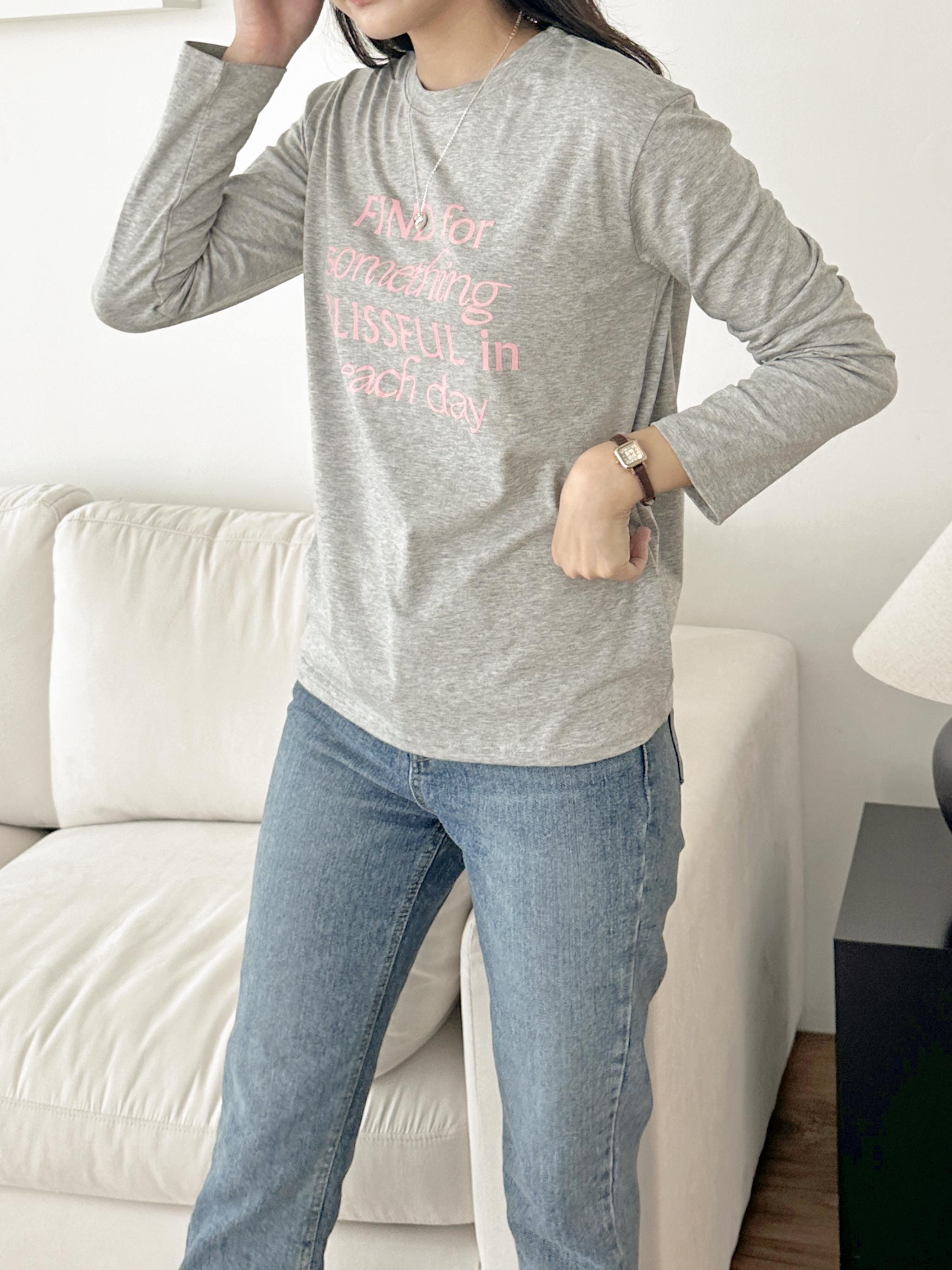 FINDレタリングラウンドネックTシャツ | 詳細画像7