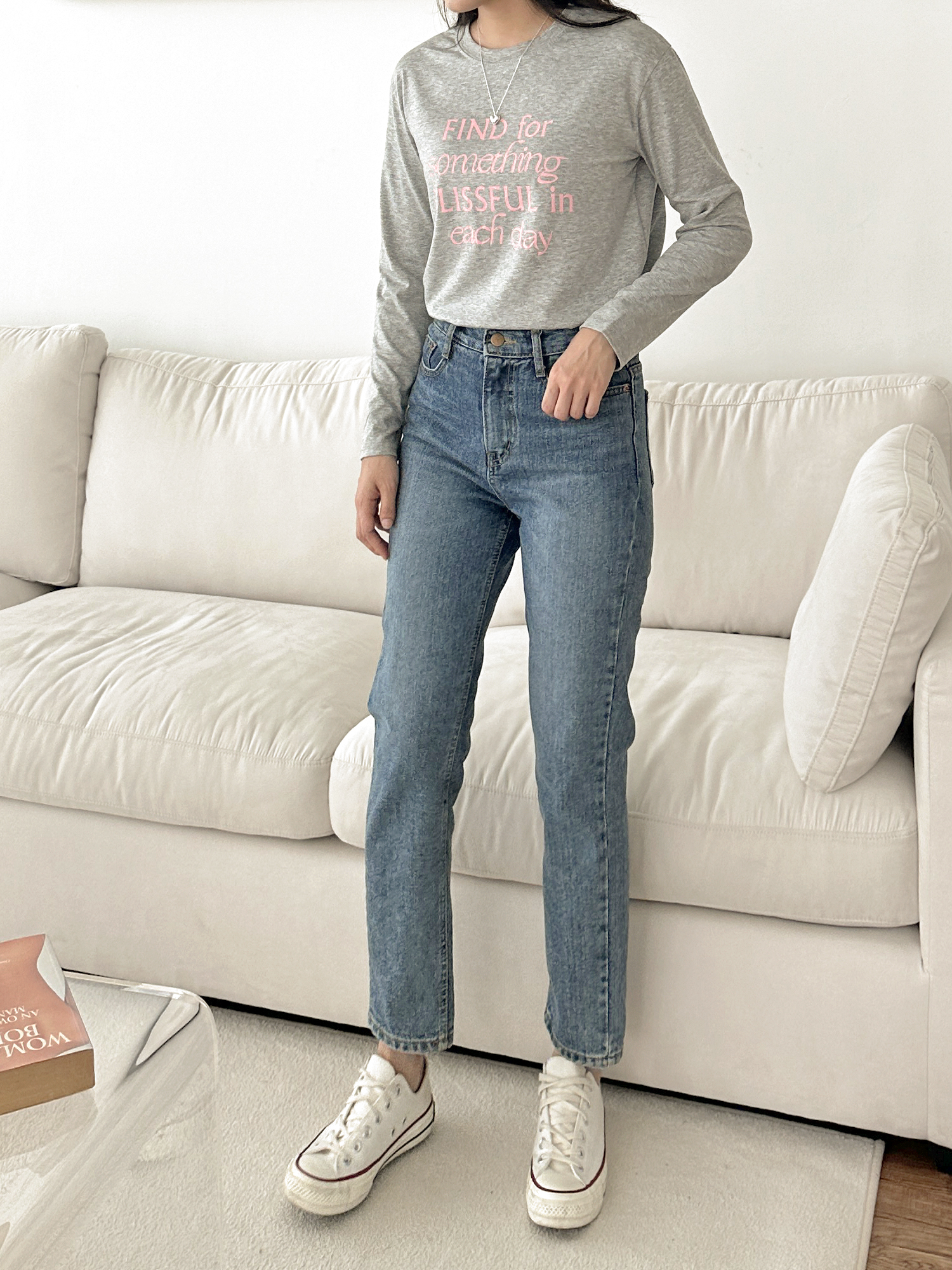 FINDレタリングラウンドネックTシャツ | 詳細画像5