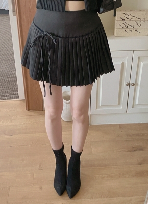 ダブルスカートリボンミニドレス / Double Skirt Ribbon Mini