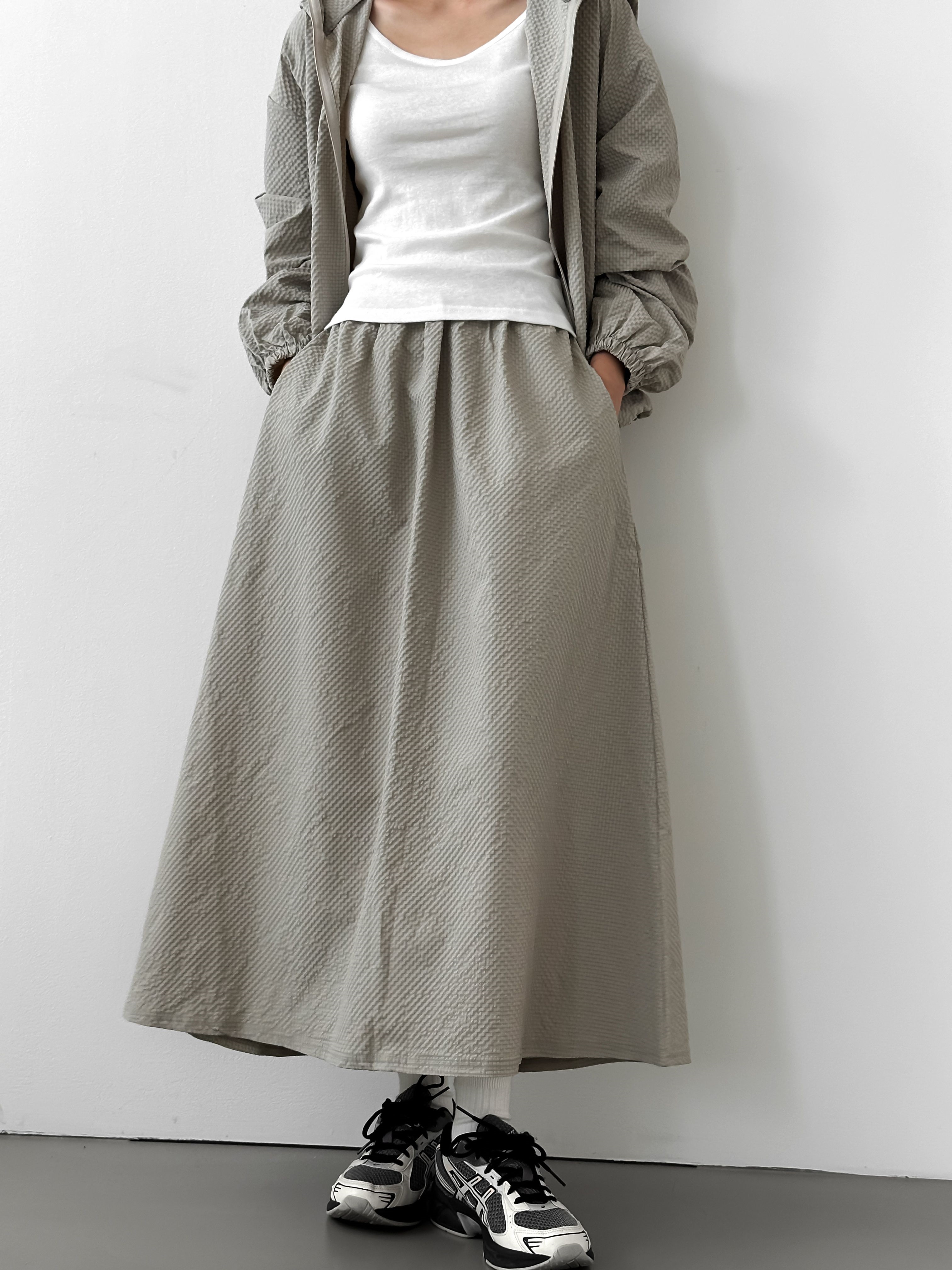 エンボスイージーフレアスカート | 詳細画像14