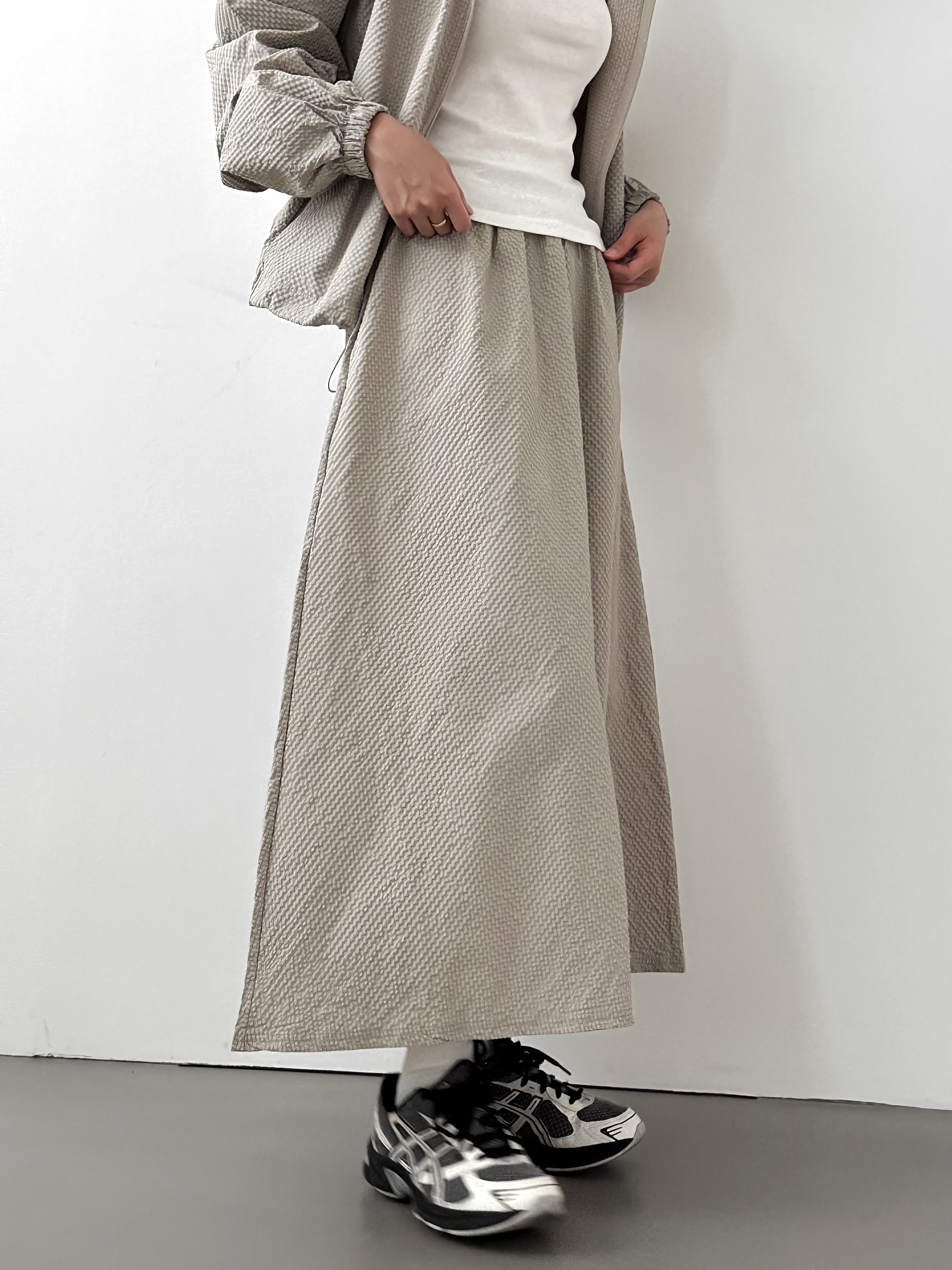 エンボスイージーフレアスカート | 詳細画像13