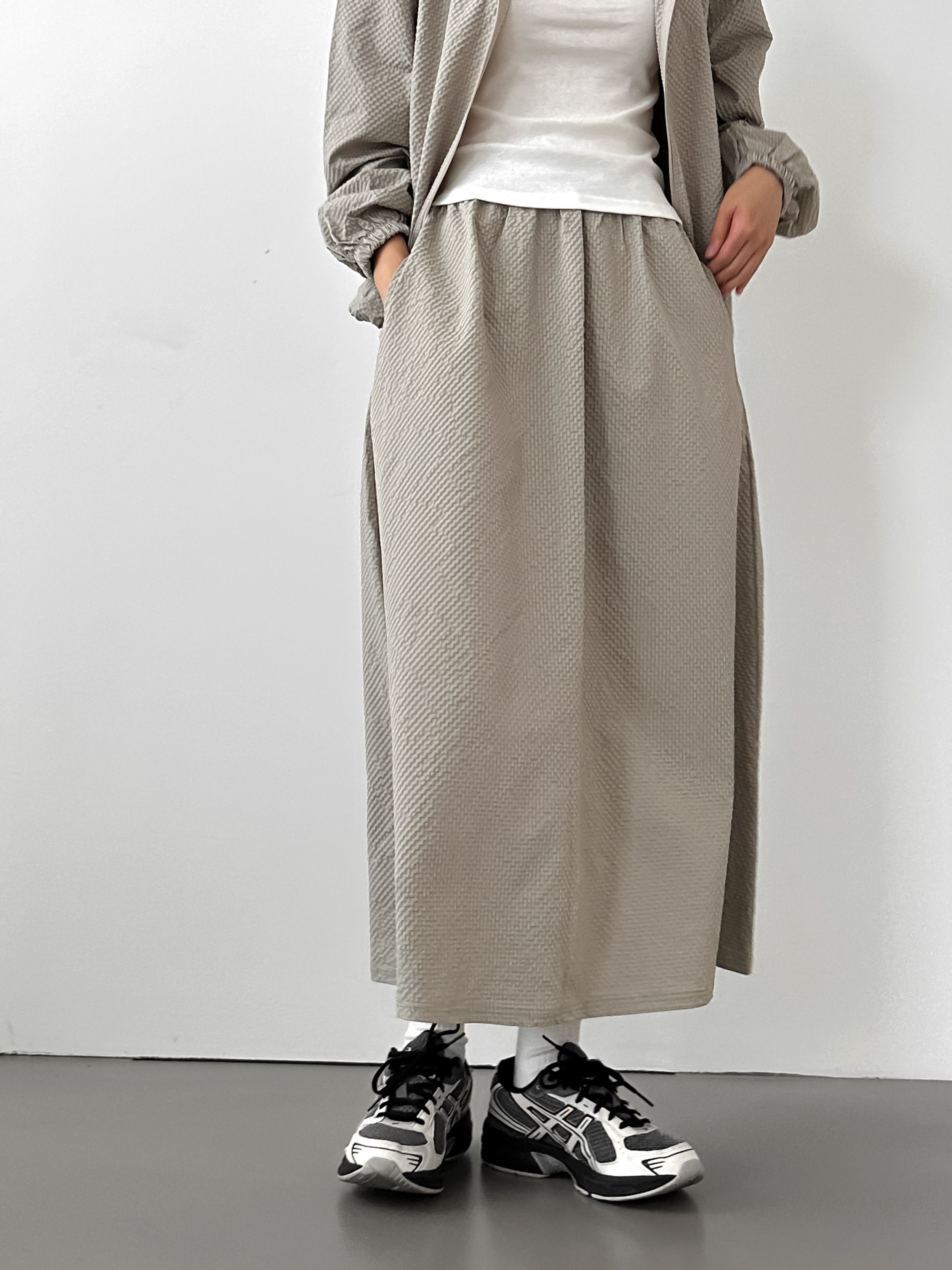 エンボスイージーフレアスカート | 詳細画像6