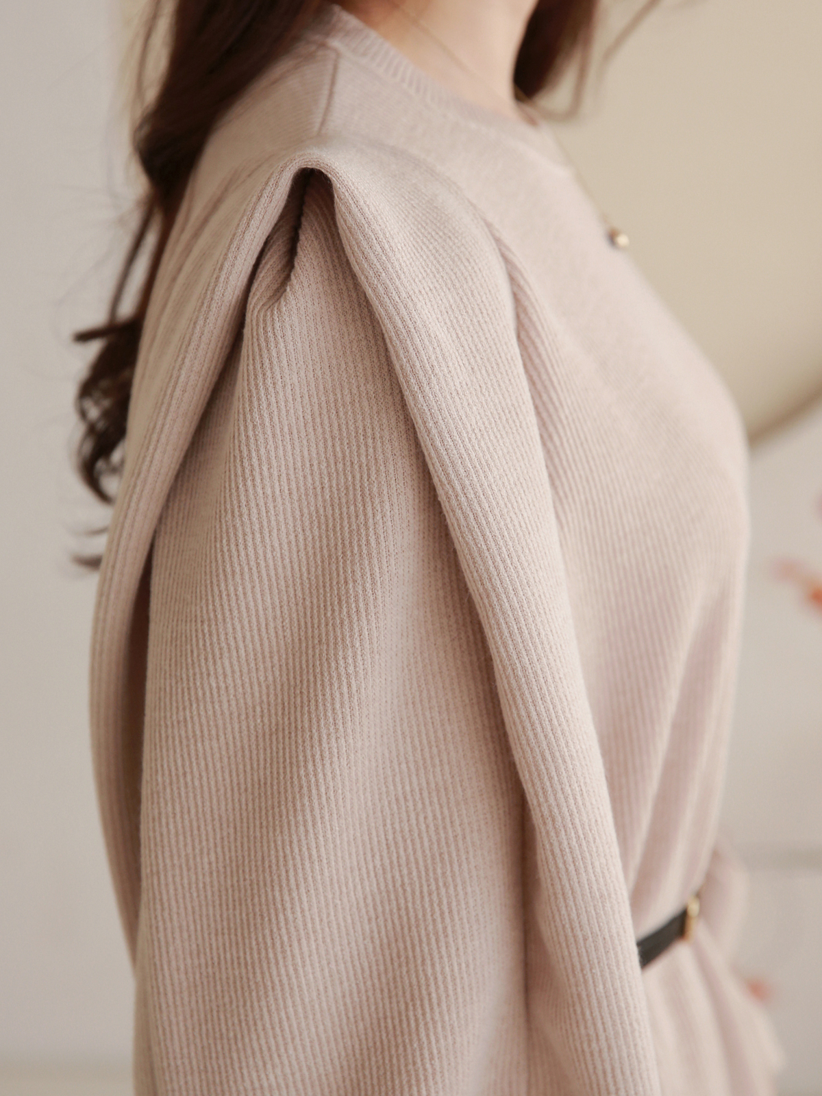 ベルト付パワショルスリットスウェット&ワイドパンツSET | 詳細画像12