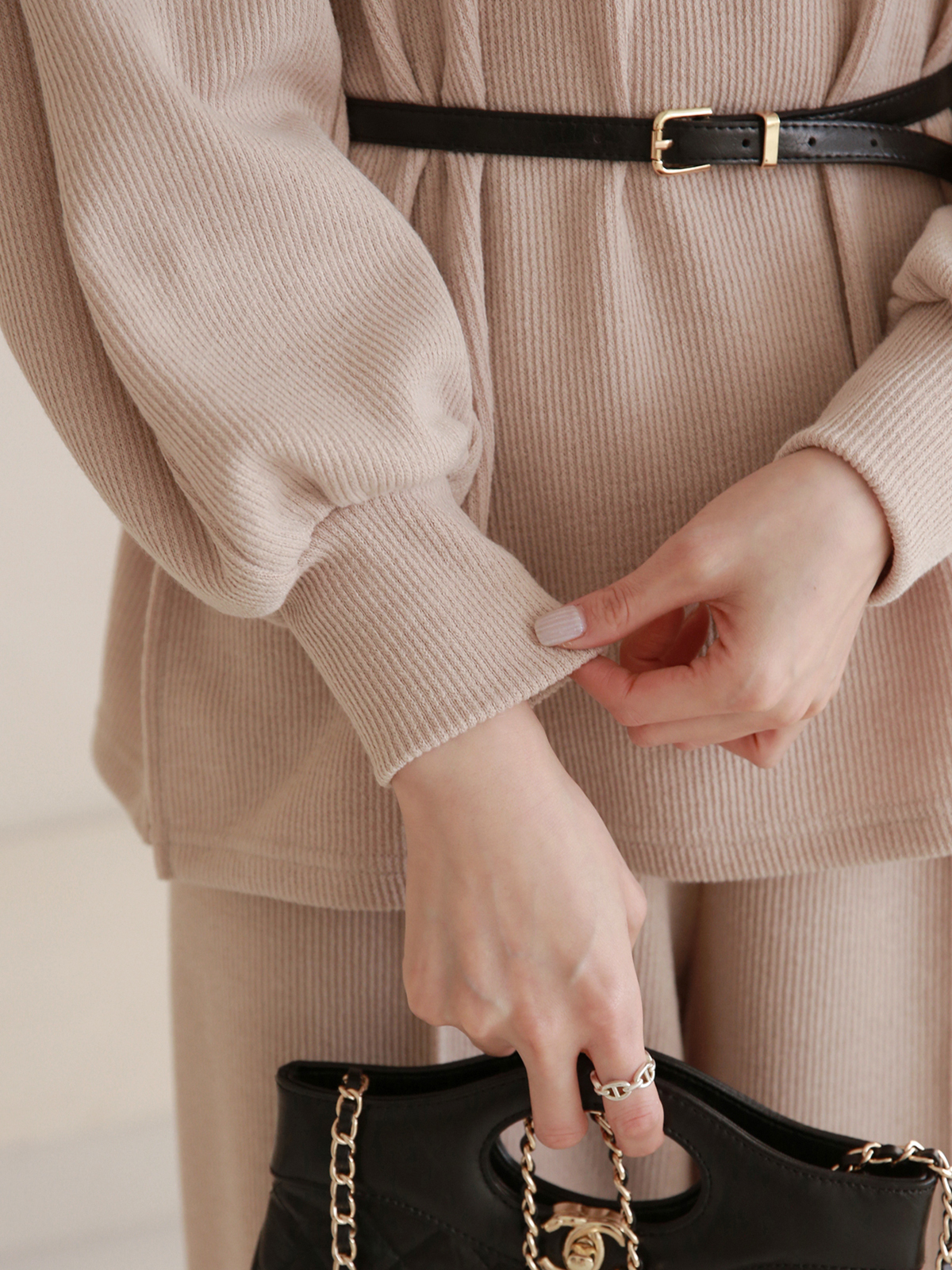 ベルト付パワショルスリットスウェット&ワイドパンツSET | 詳細画像14