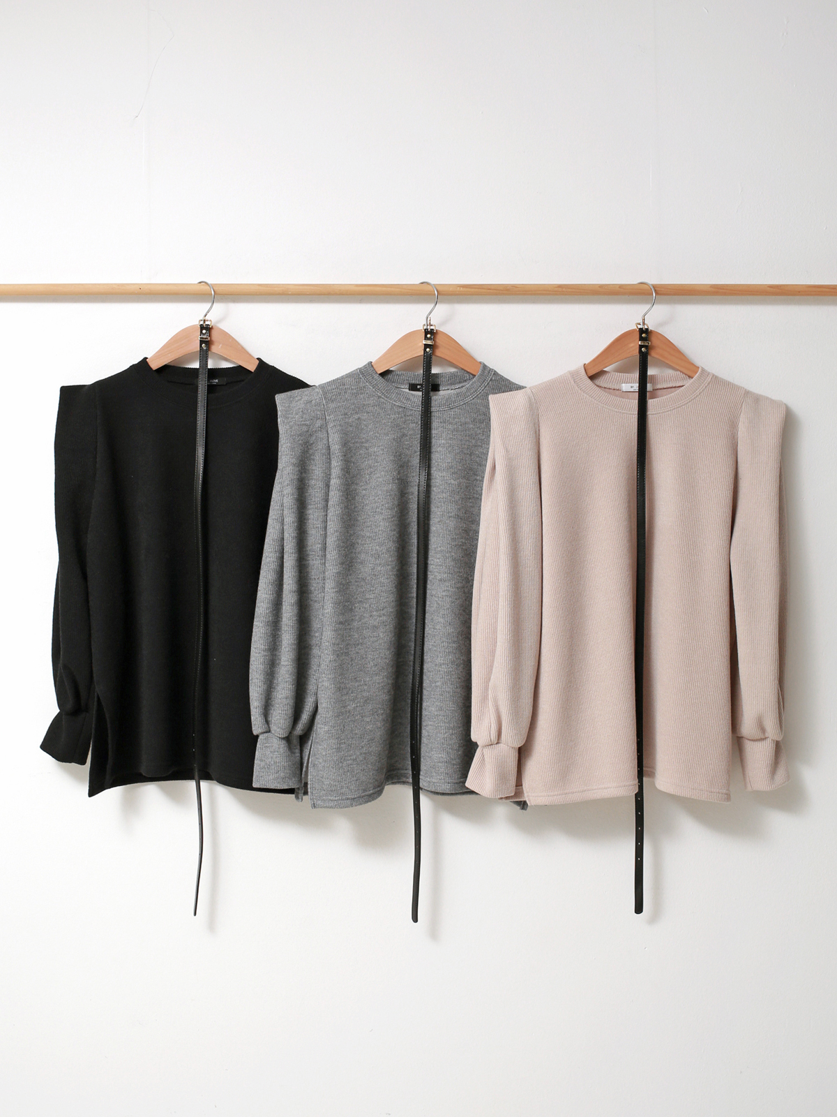 ベルト付パワショルスリットスウェット&ワイドパンツSET | 詳細画像16