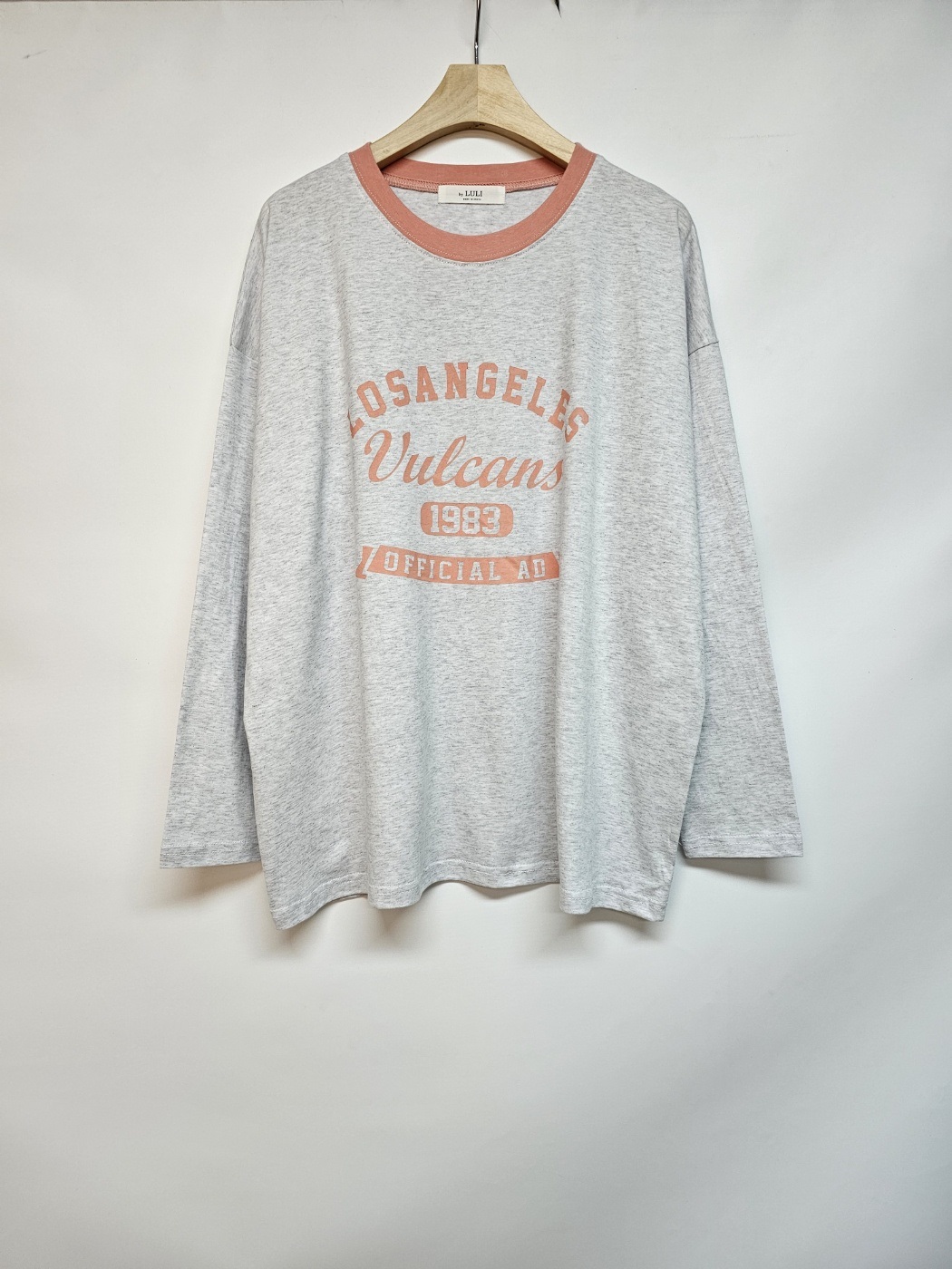 LOS ANGELES配色ネック長袖Tシャツ | 詳細画像11