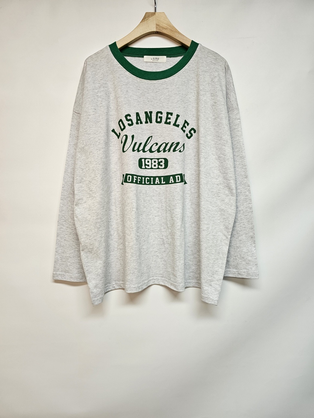 LOS ANGELES配色ネック長袖Tシャツ | 詳細画像12