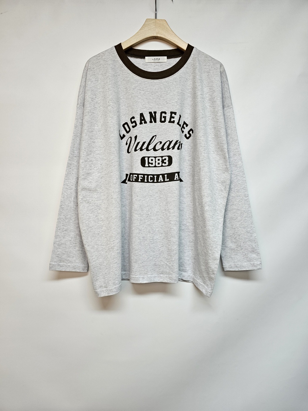 LOS ANGELES配色ネック長袖Tシャツ | 詳細画像13