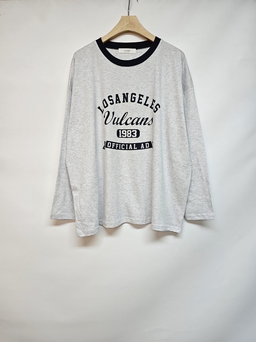 LOS ANGELES配色ネック長袖Tシャツ | 詳細画像14