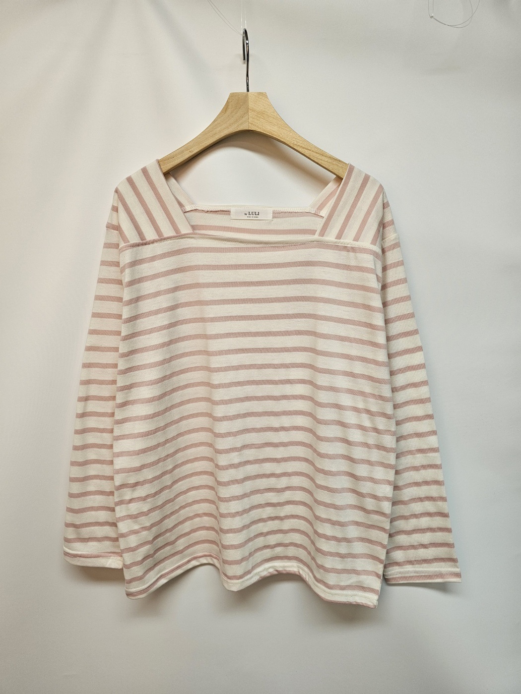 スクエアネックボーダー長袖Tシャツ | 詳細画像13