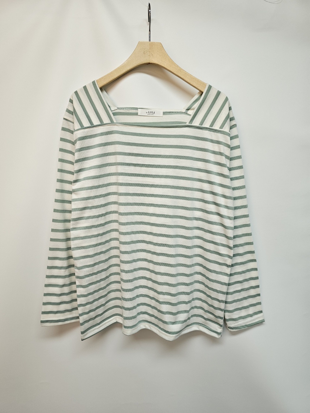 スクエアネックボーダー長袖Tシャツ | 詳細画像14