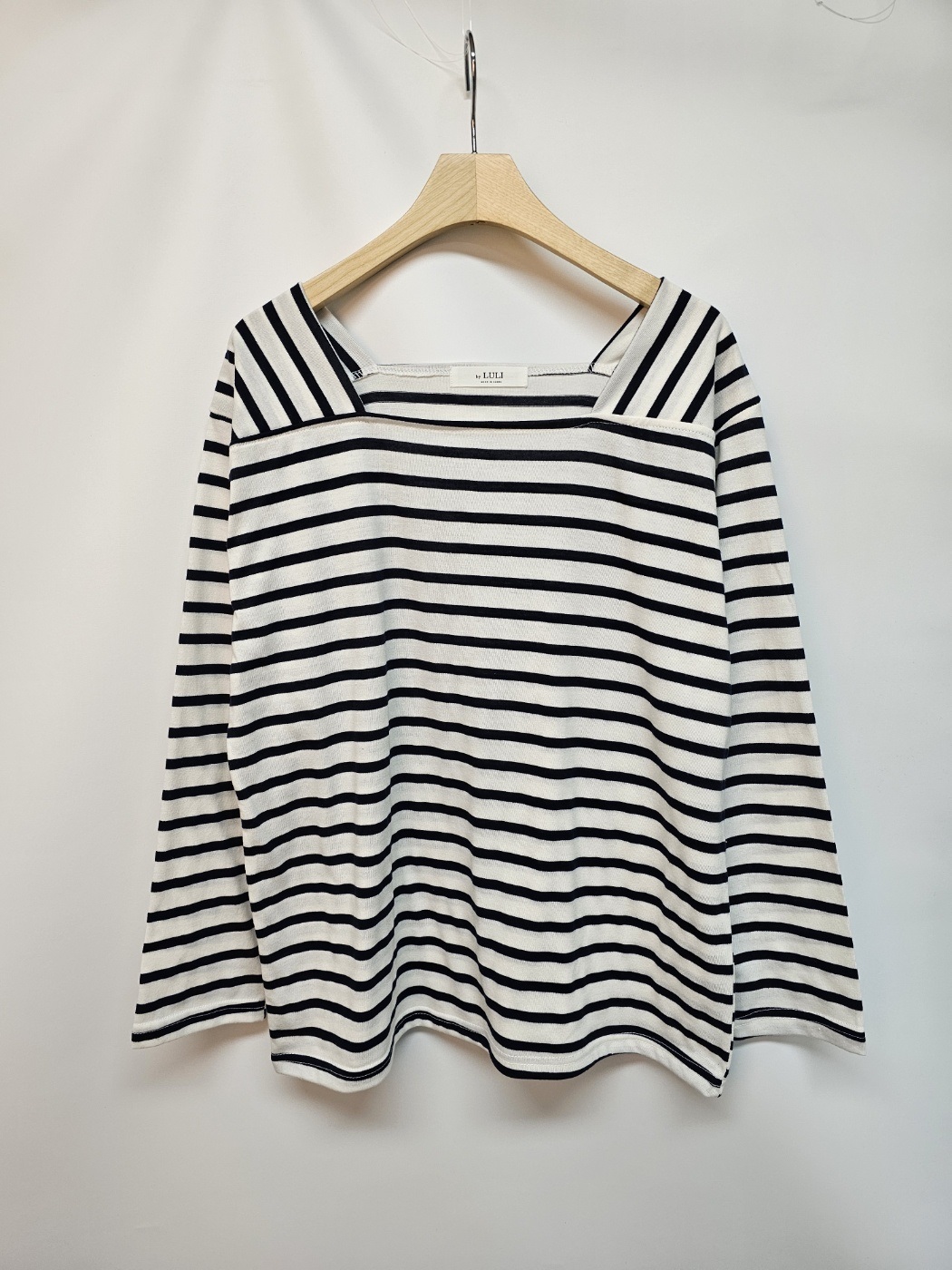 スクエアネックボーダー長袖Tシャツ | 詳細画像15