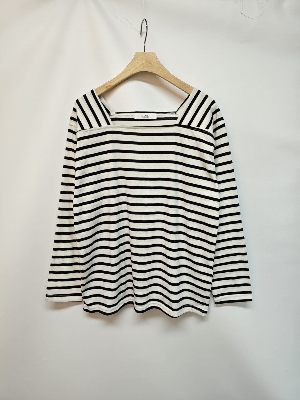 スクエアネックボーダー長袖Tシャツ | 詳細画像16