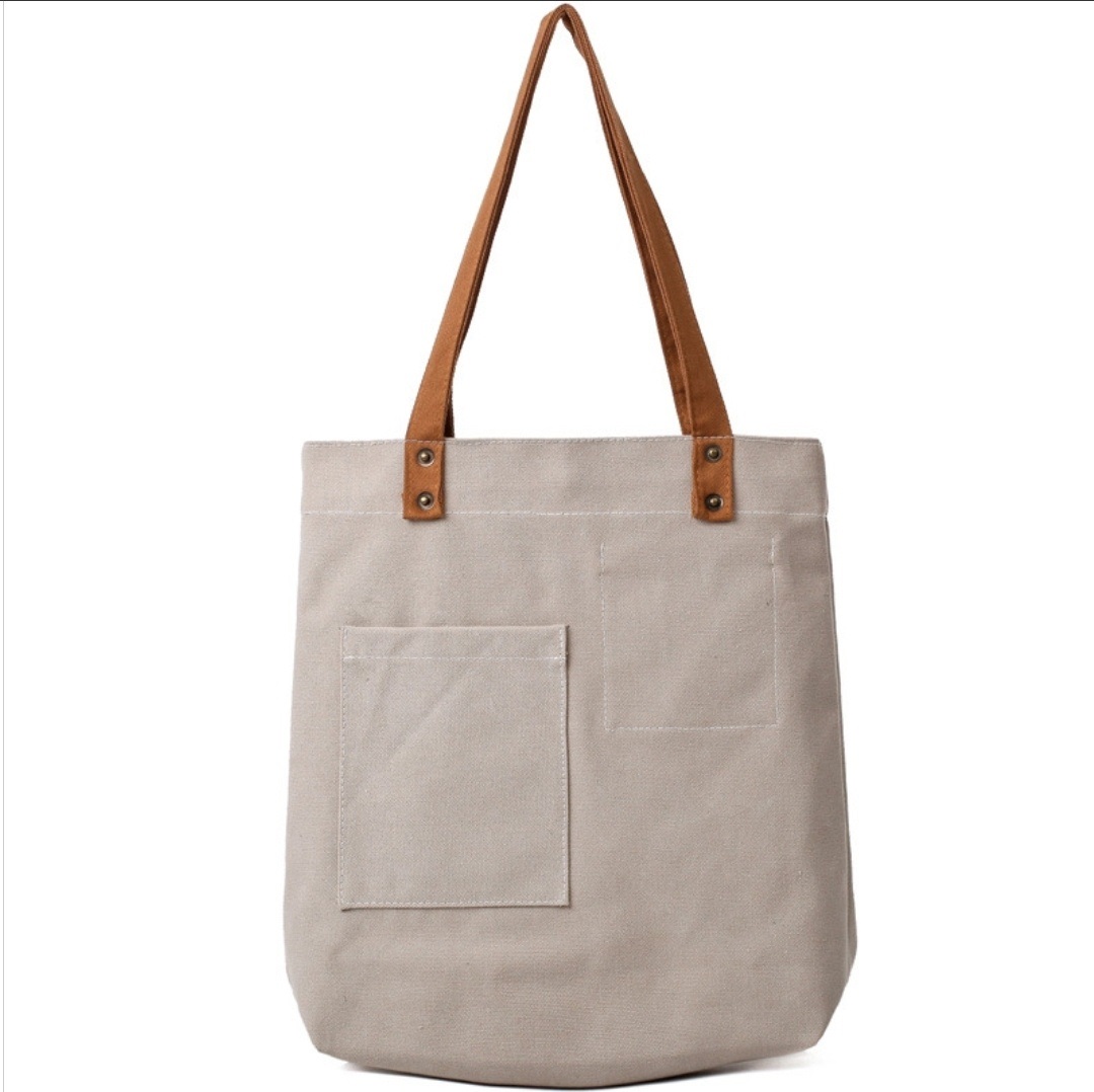 配色ハンドルステッチポケットトートバッグ | 詳細画像7