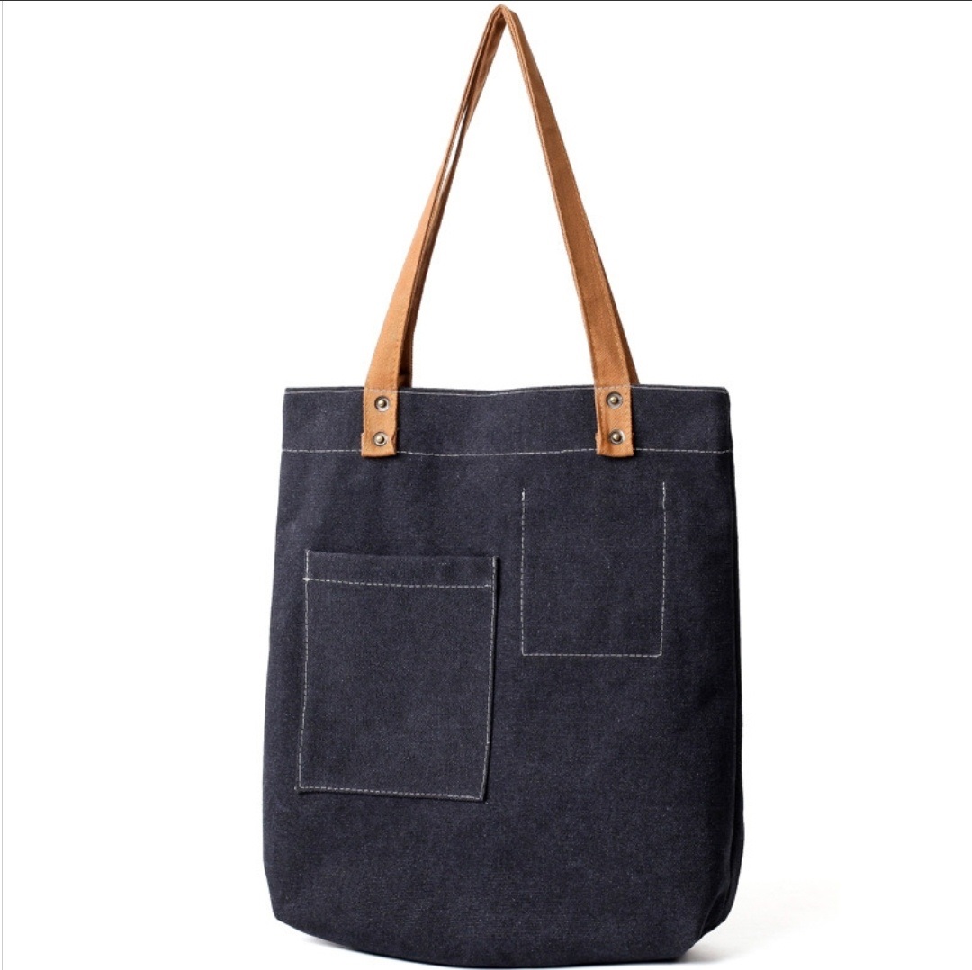 配色ハンドルステッチポケットトートバッグ | 詳細画像8