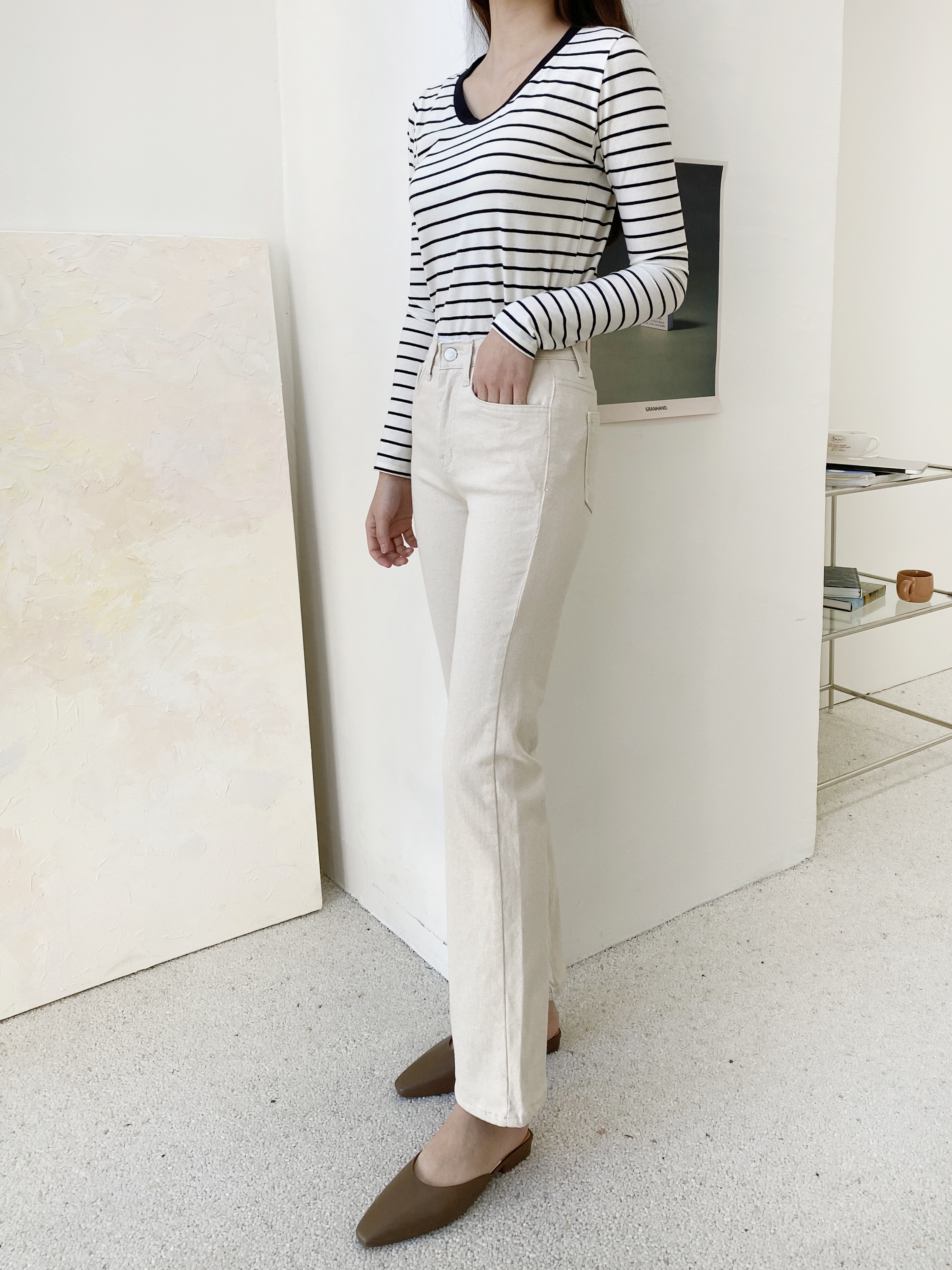 シークレットゴムスリムフレアパンツ | 詳細画像9