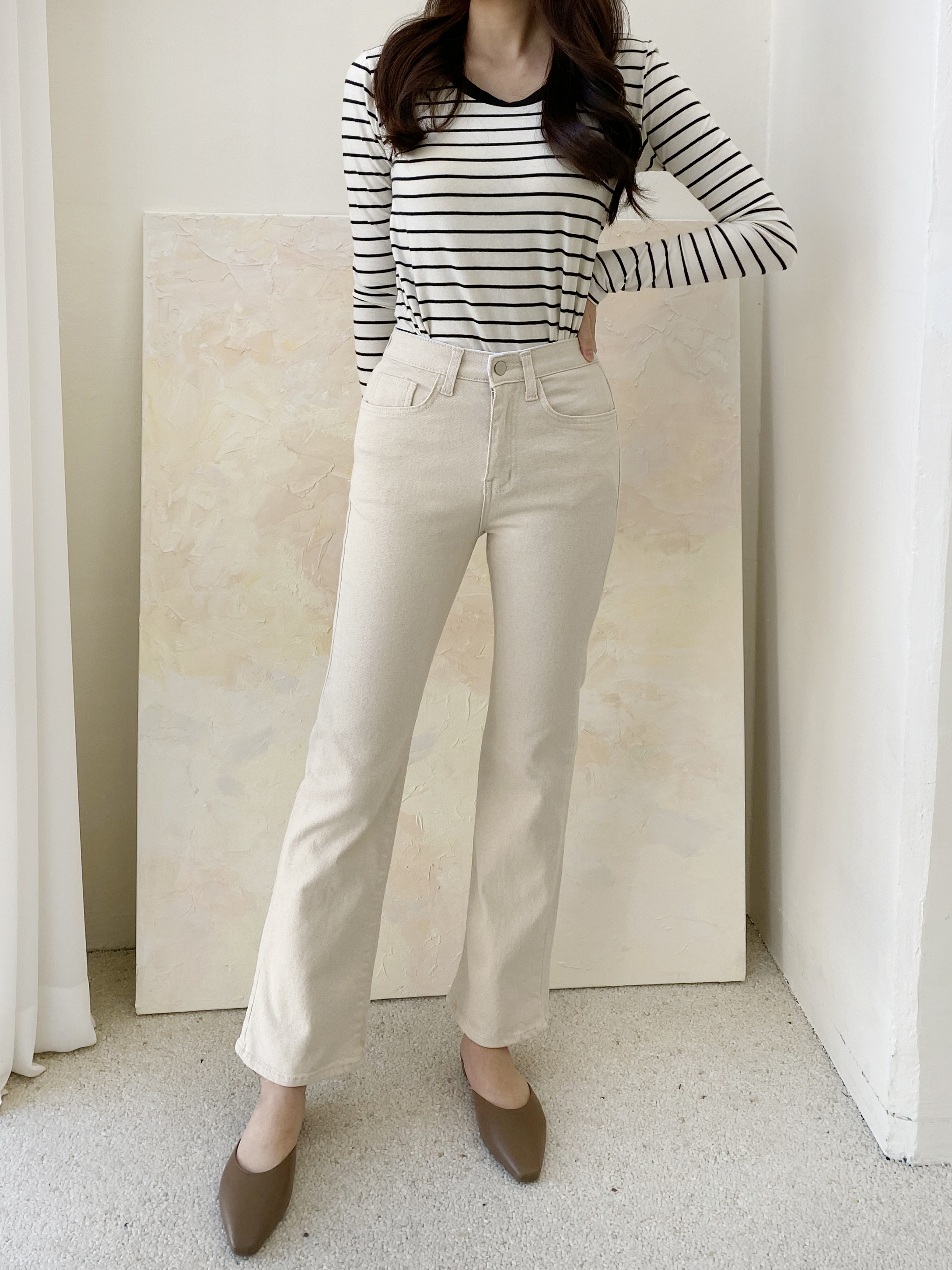 シークレットゴムスリムフレアパンツ | 詳細画像8