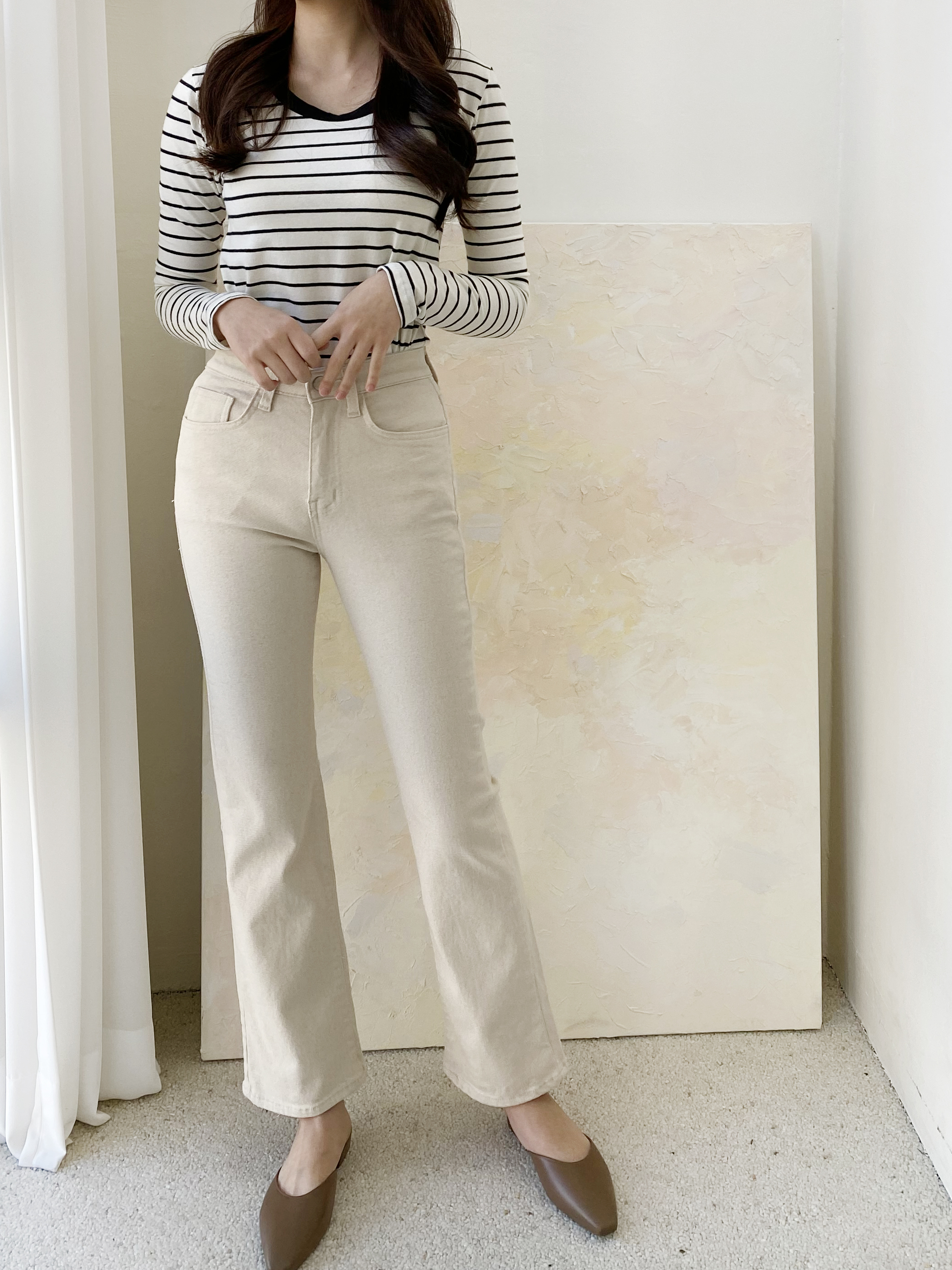 シークレットゴムスリムフレアパンツ | 詳細画像6