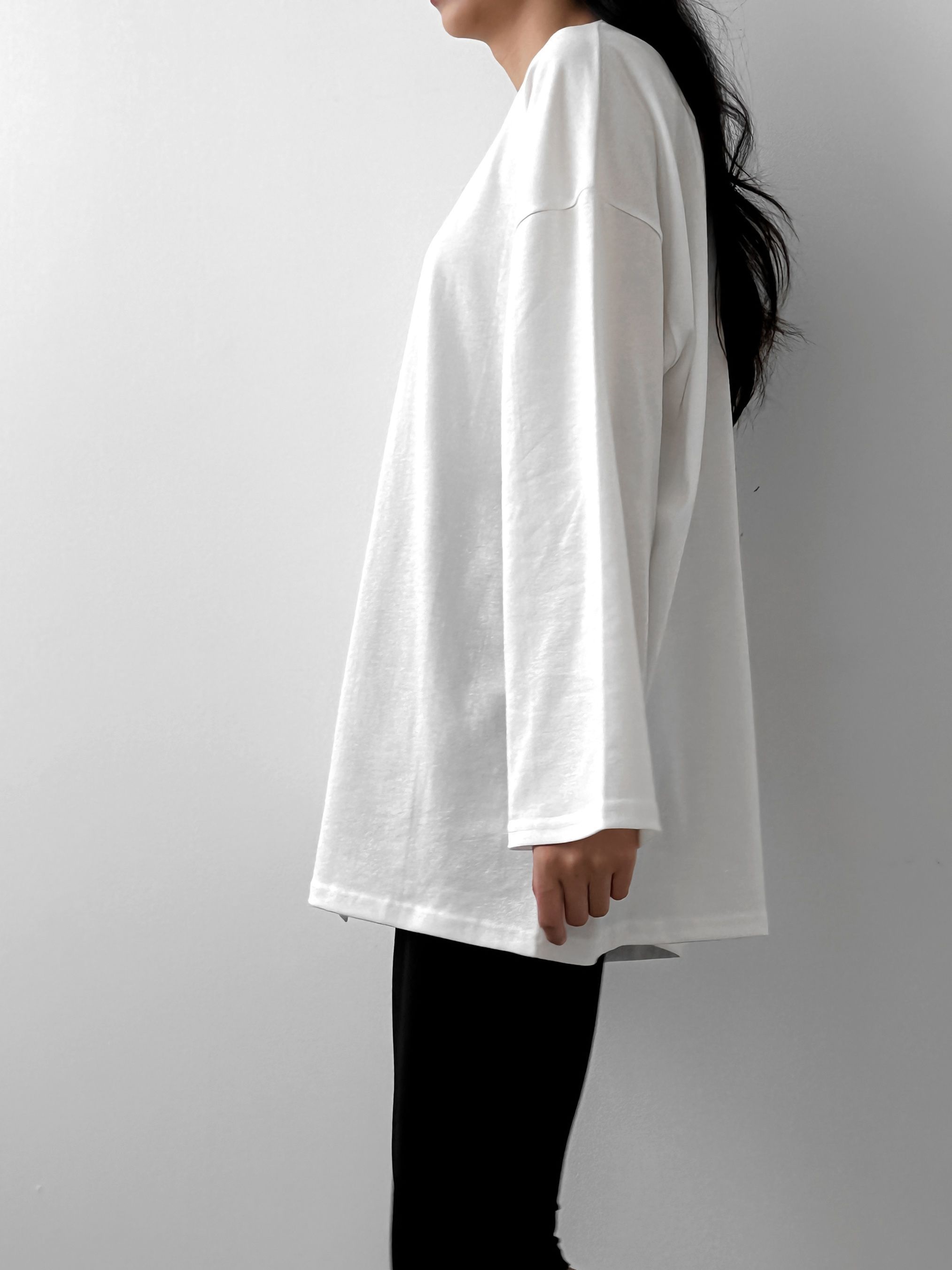 サイドスリットラウンドネックボクシーTシャツ | 詳細画像8