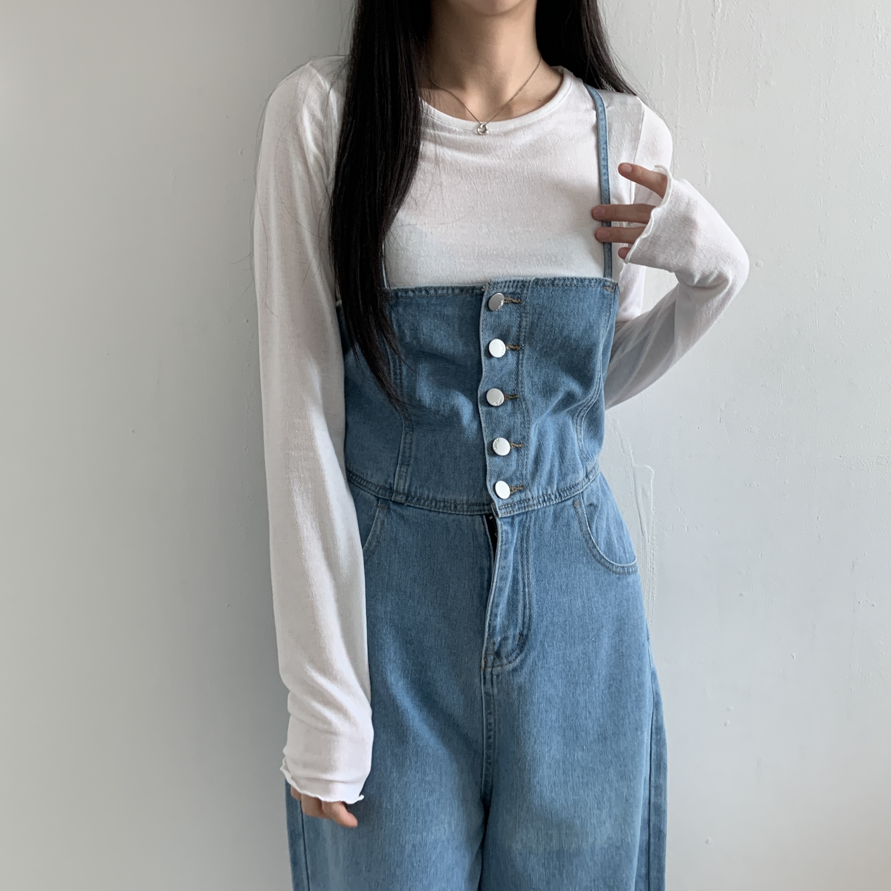 ボタンフライバックレースアップオールインワン | 詳細画像15