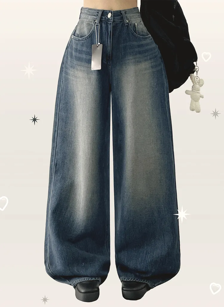 ウォッシュワイドフィットデニムパンツ | withhuilin | 詳細画像1