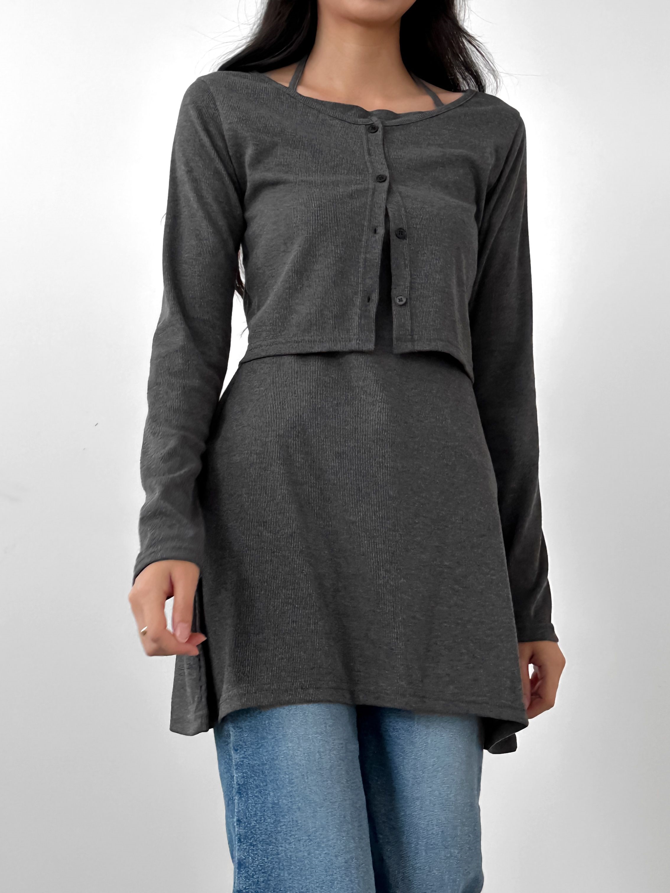 クロップドカーディガン&ホルターキャミワンピースSET | 詳細画像17