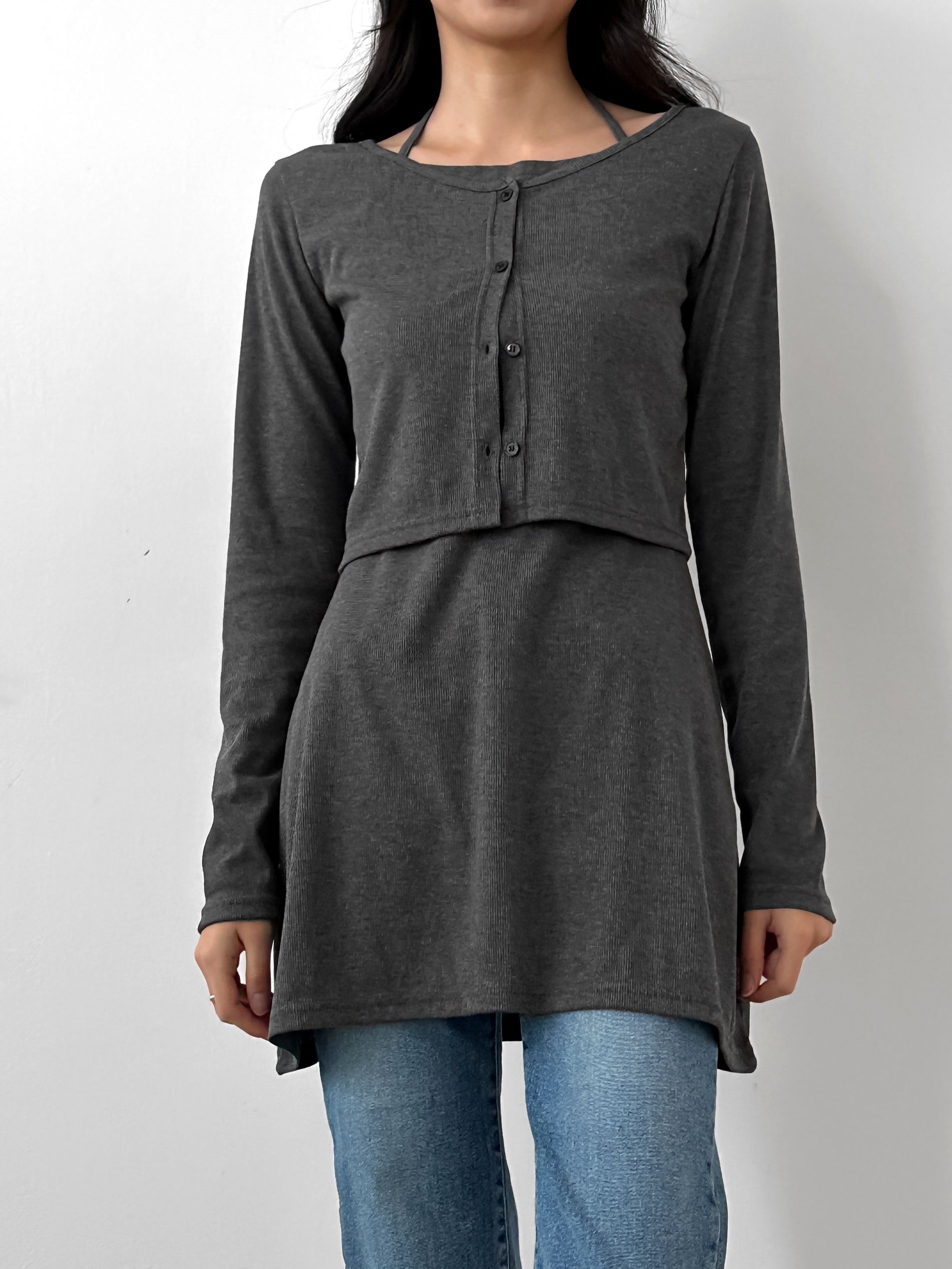 クロップドカーディガン&ホルターキャミワンピースSET | 詳細画像14