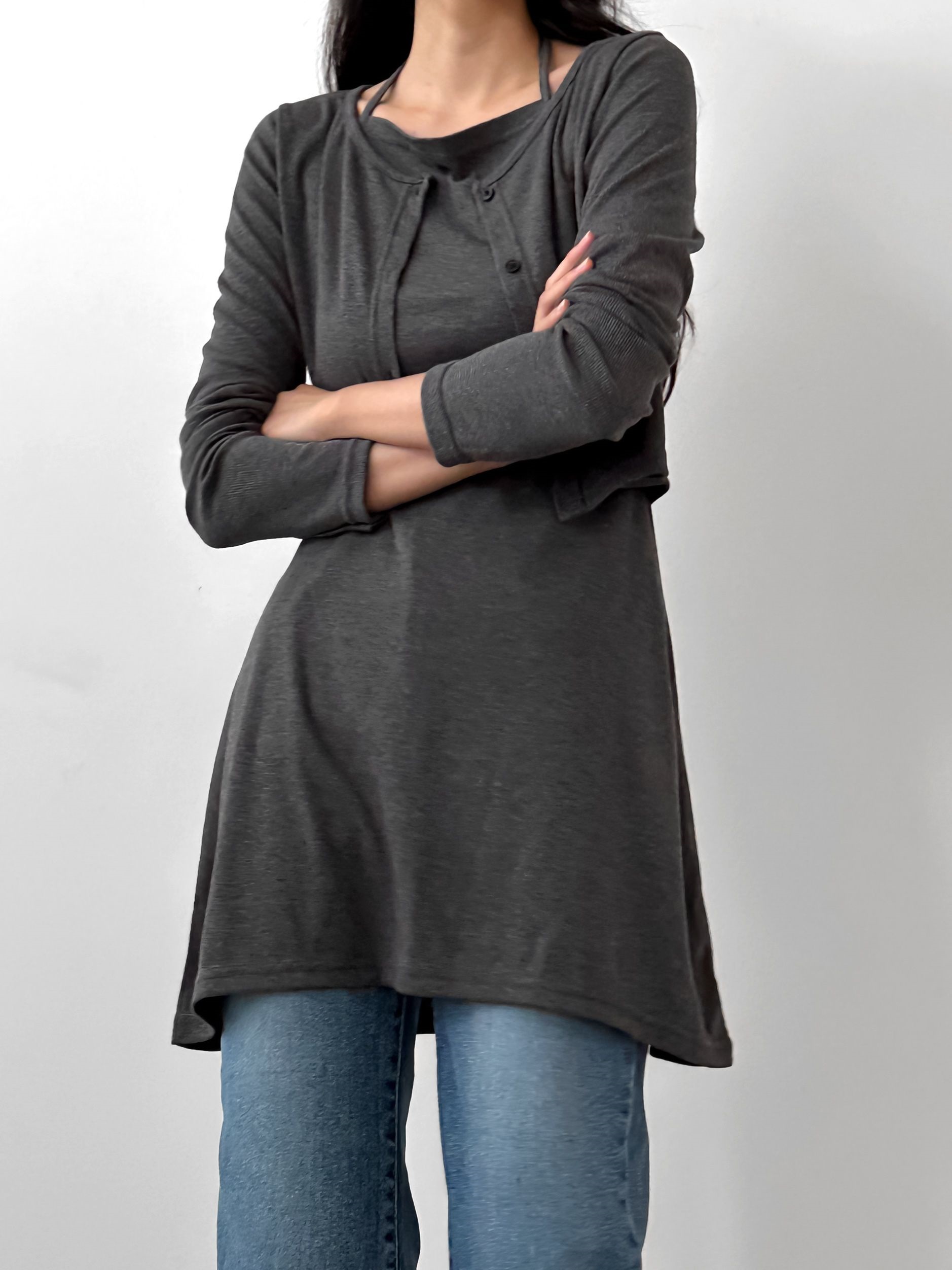 クロップドカーディガン&ホルターキャミワンピースSET | 詳細画像13