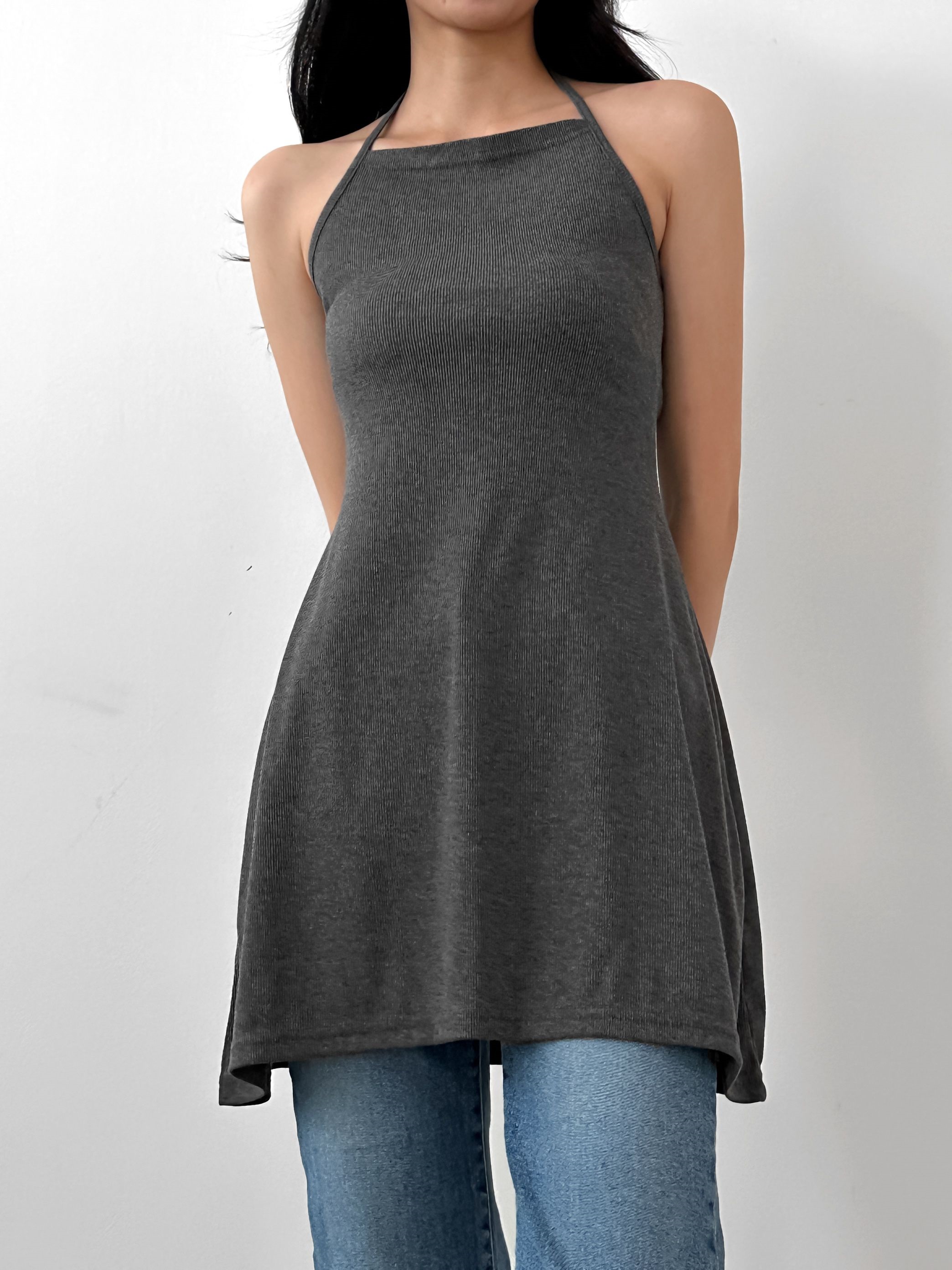 クロップドカーディガン&ホルターキャミワンピースSET | 詳細画像4