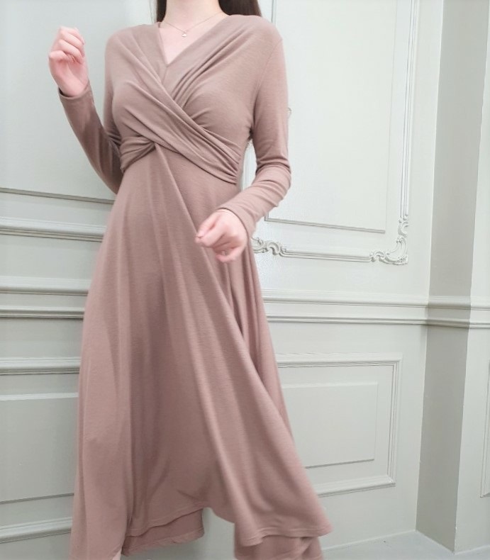 ツイストVネックAラインワンピース | 詳細画像2