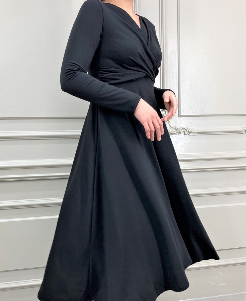 ツイストVネックAラインワンピース | 詳細画像6