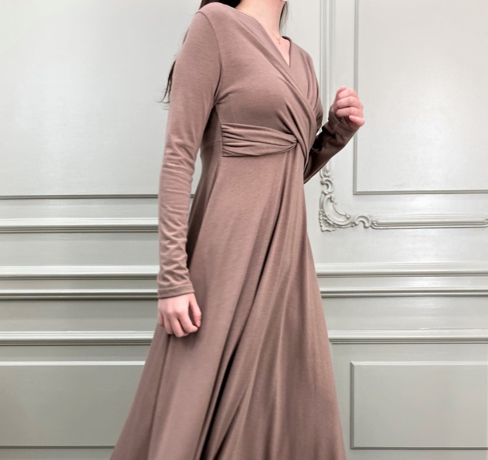 ツイストVネックAラインワンピース | 詳細画像4