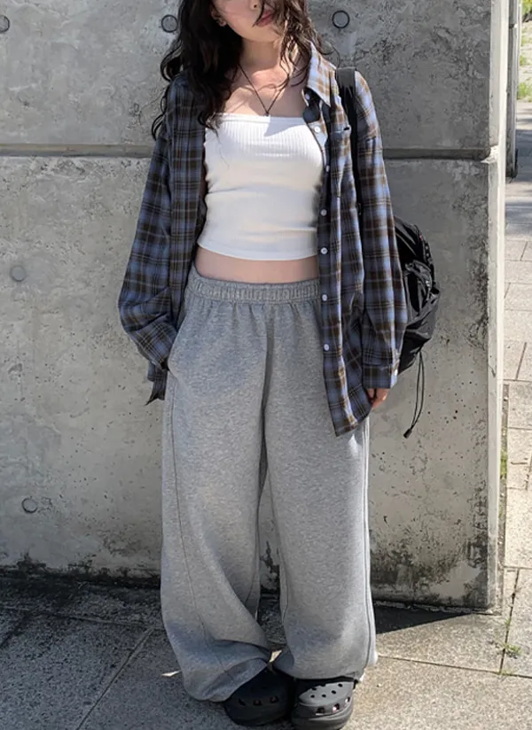 2WAYサイドラインワイドスウェットパンツ | anyonemore | 詳細画像1