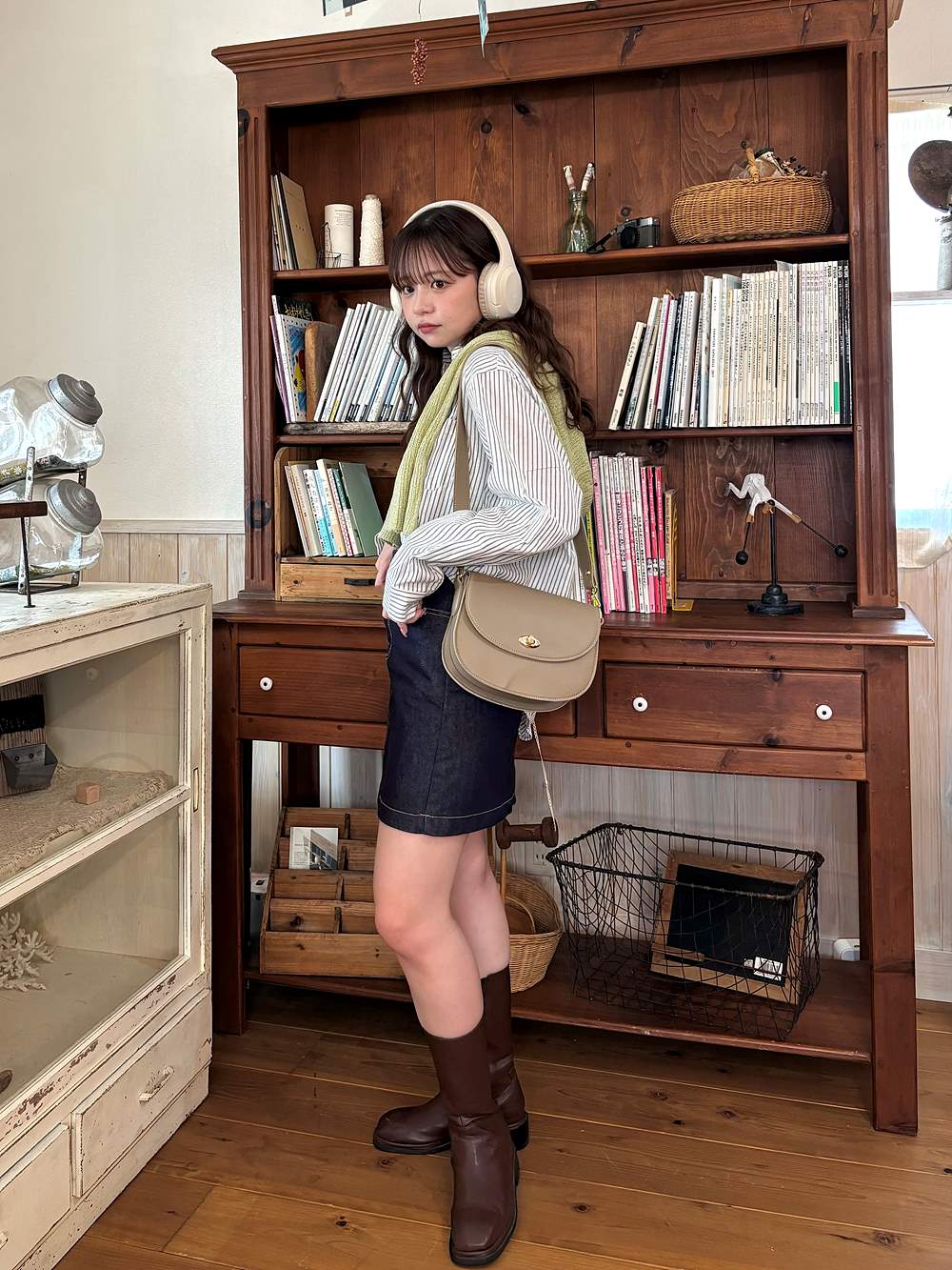 Babaghuri ストライプ柄長袖シャツ　美品♡ ストライプ 長袖シャツ｜Yahoo!フリマ（旧PayPayフリマ）