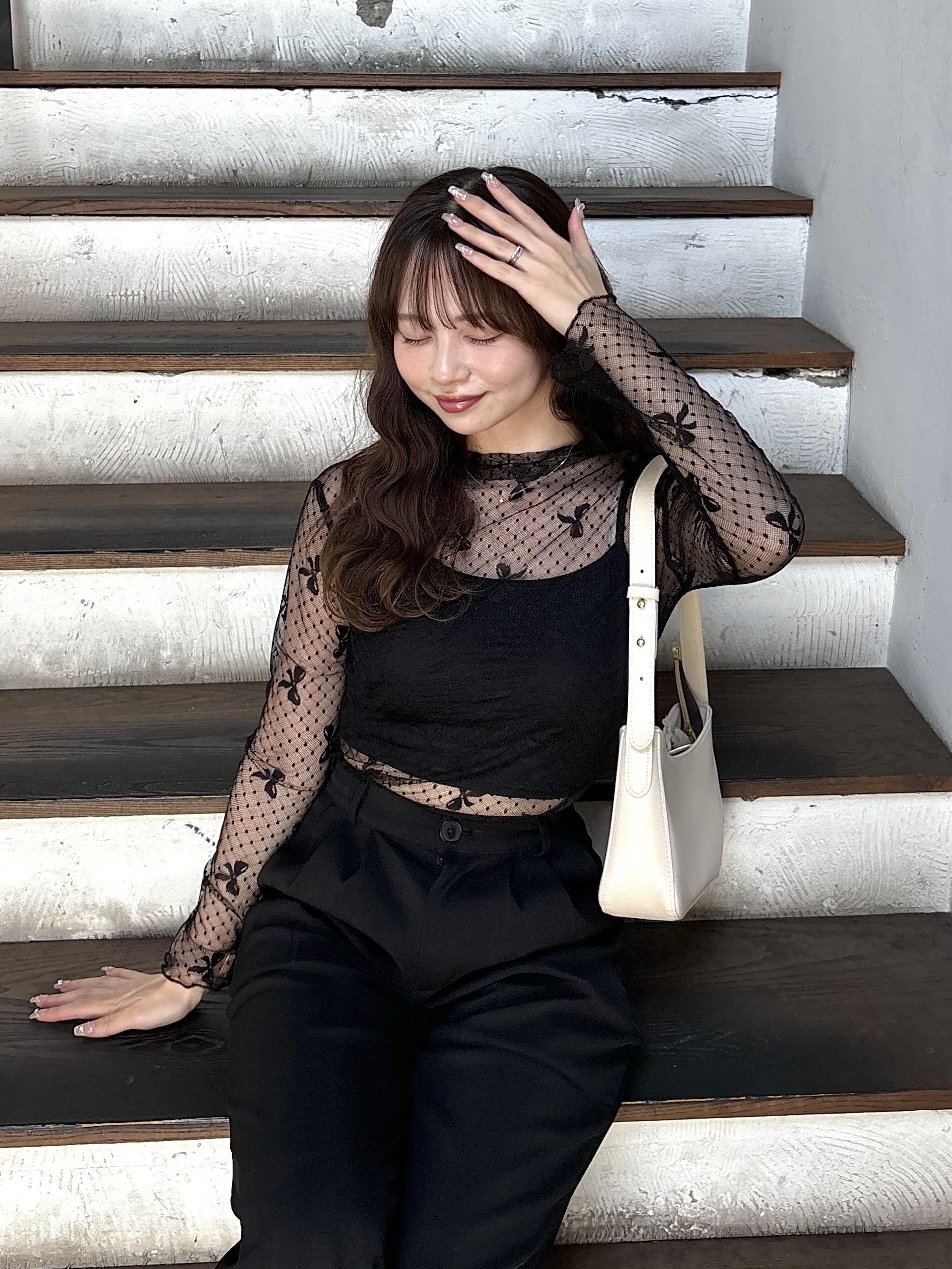 クロスVネック長袖Tシャツ | レディースファッション通販 - DHOLIC